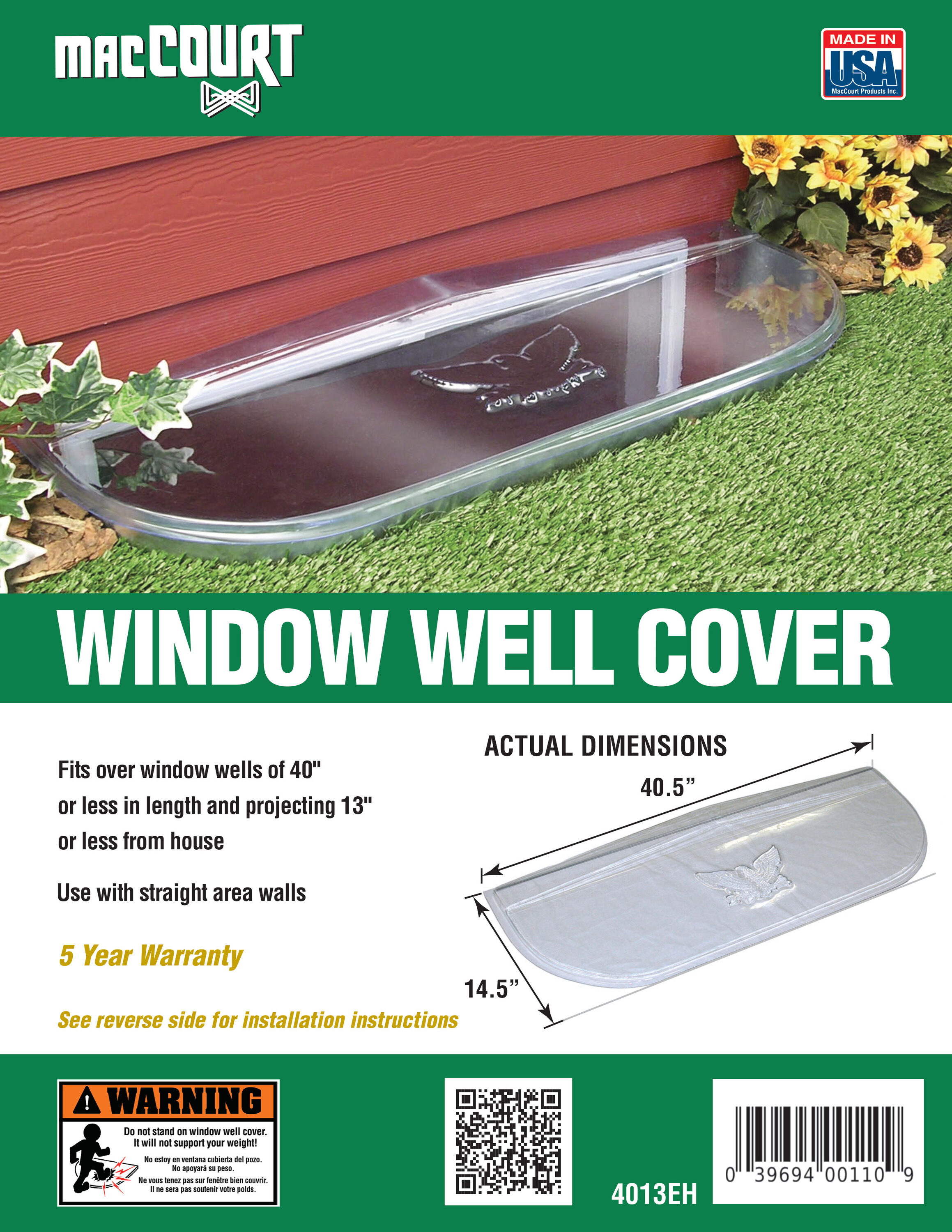 MacCourt 4013EH Area-Wall-And-Window-Well-Covers - View #3