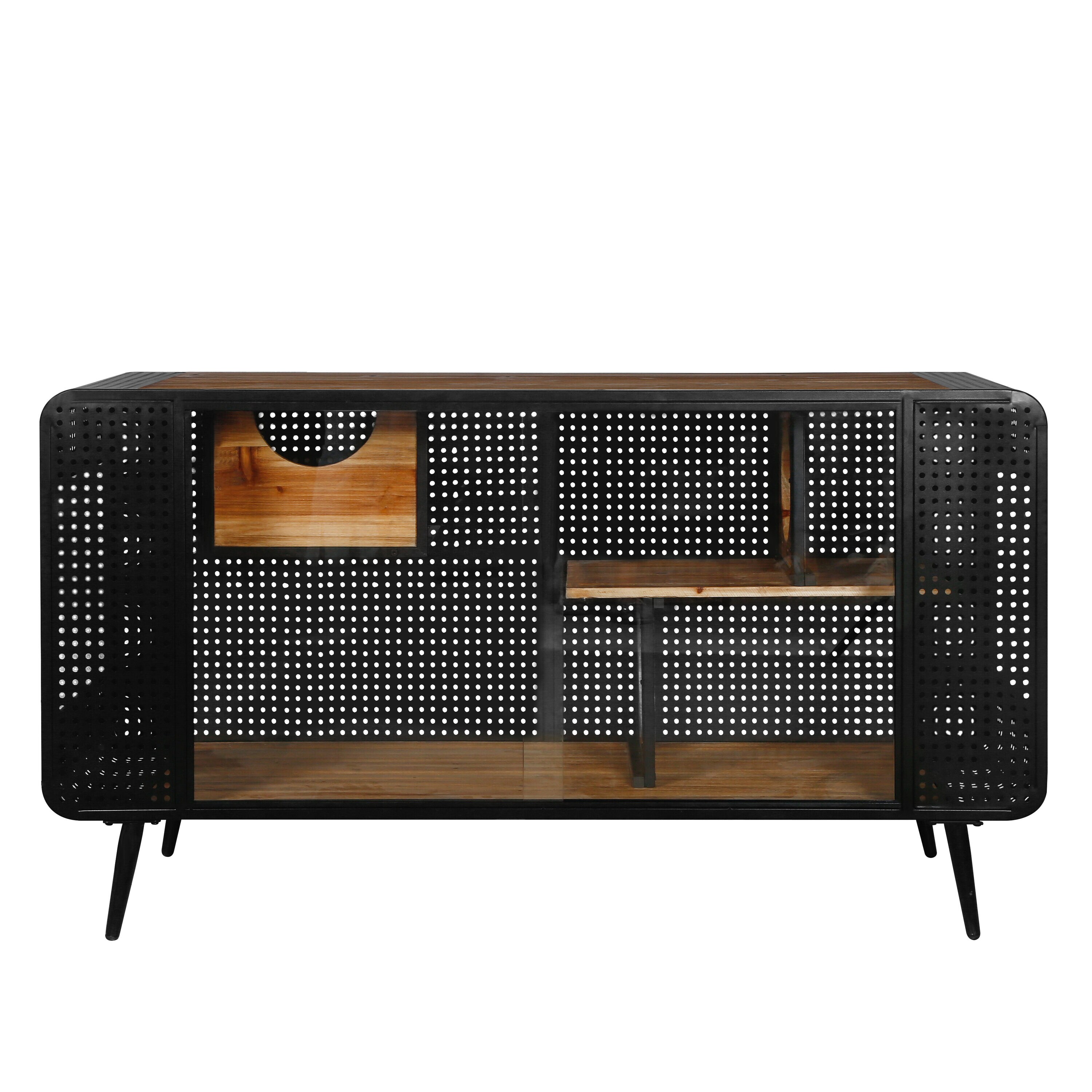LOVMOR 55.12 inchSpacious Cat House with Tempered Glass for Living Room ...