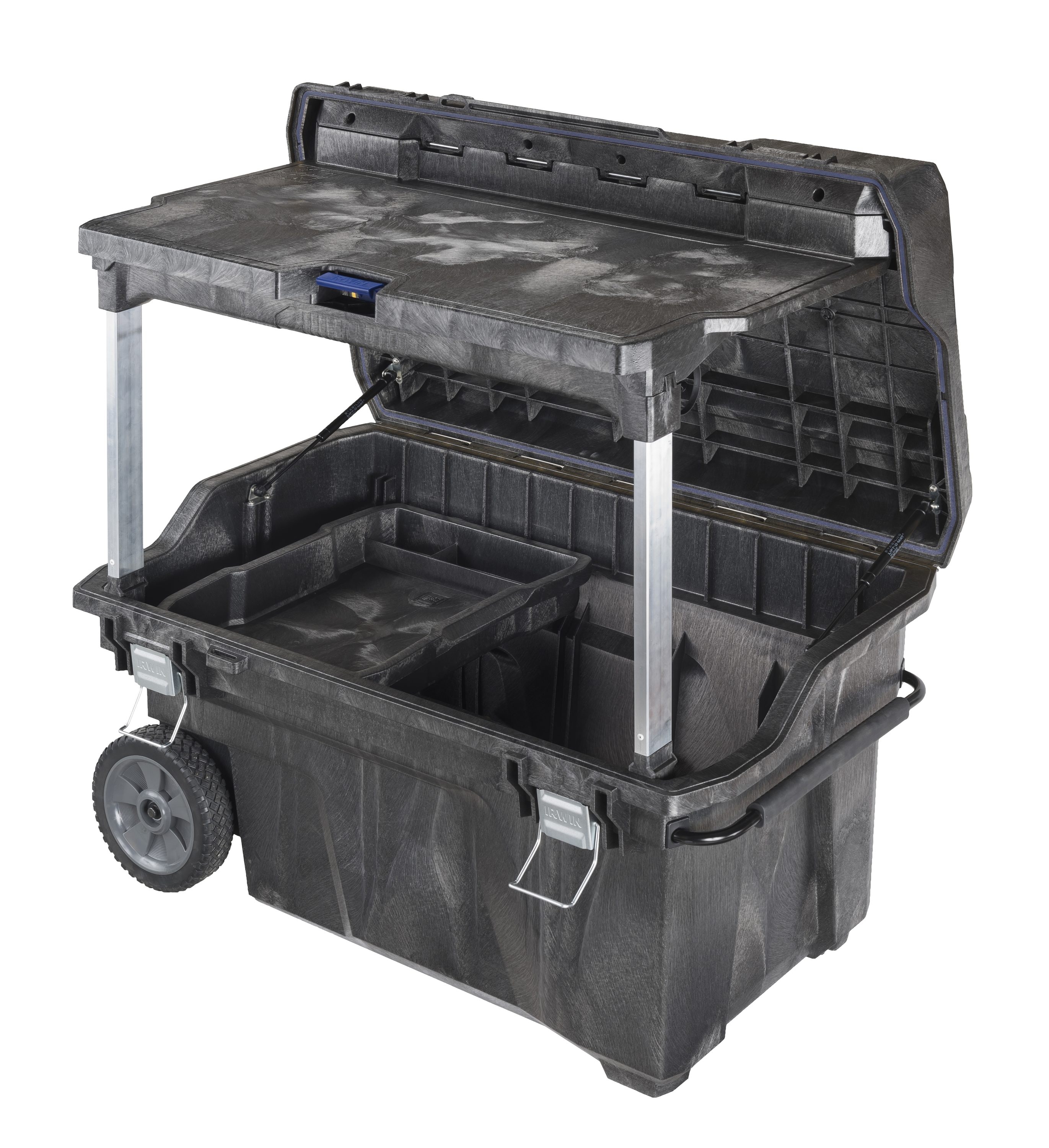 IRWIN Mobile Command Center 40.5-in Gray Structural Foam Wheels Lockable Tool  Box in the Portable Tool Boxes department at