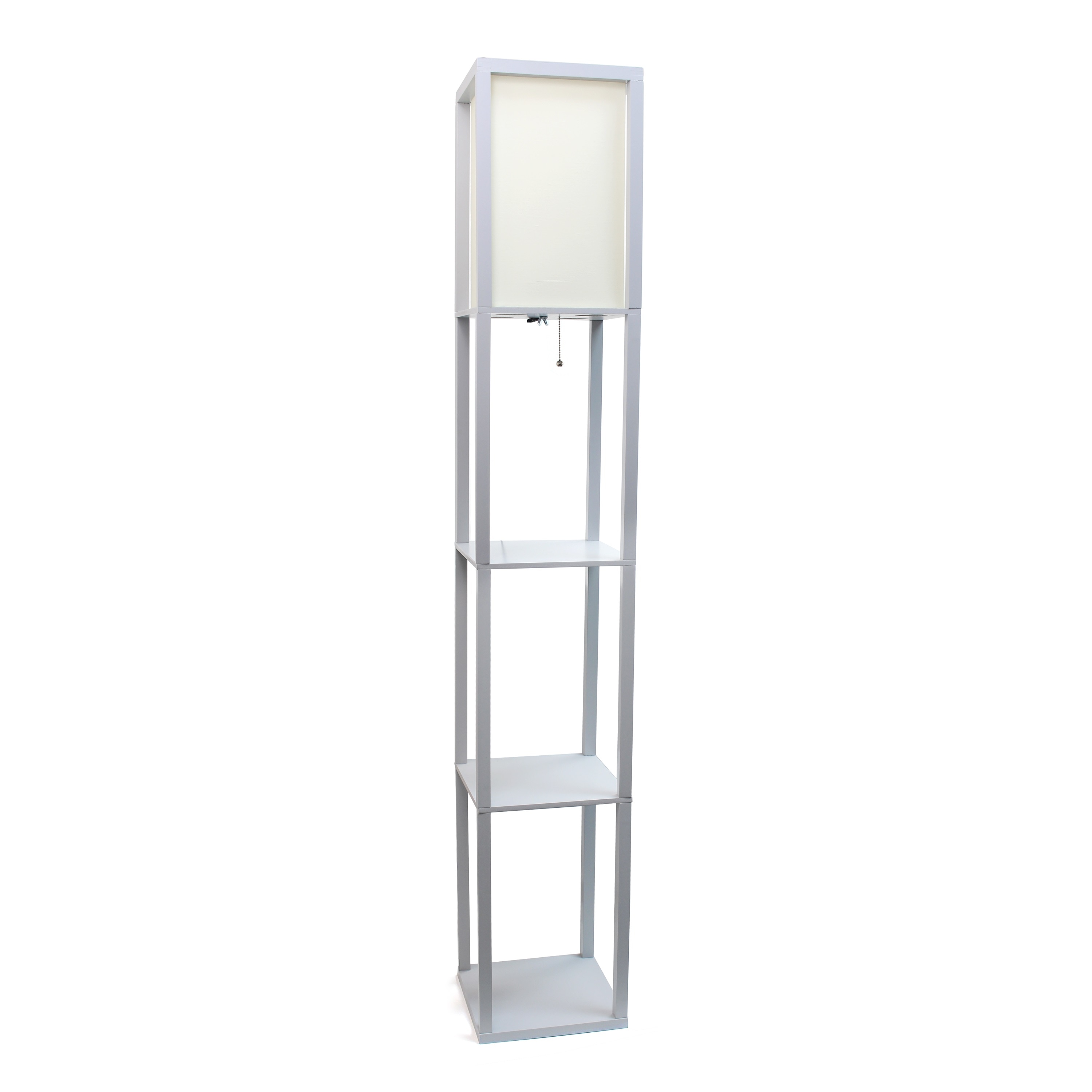 Lalia Home LHF-3004-GY Classix 62.50-in Gray Shaded floor lamp Floor Lamp with Linen Shade