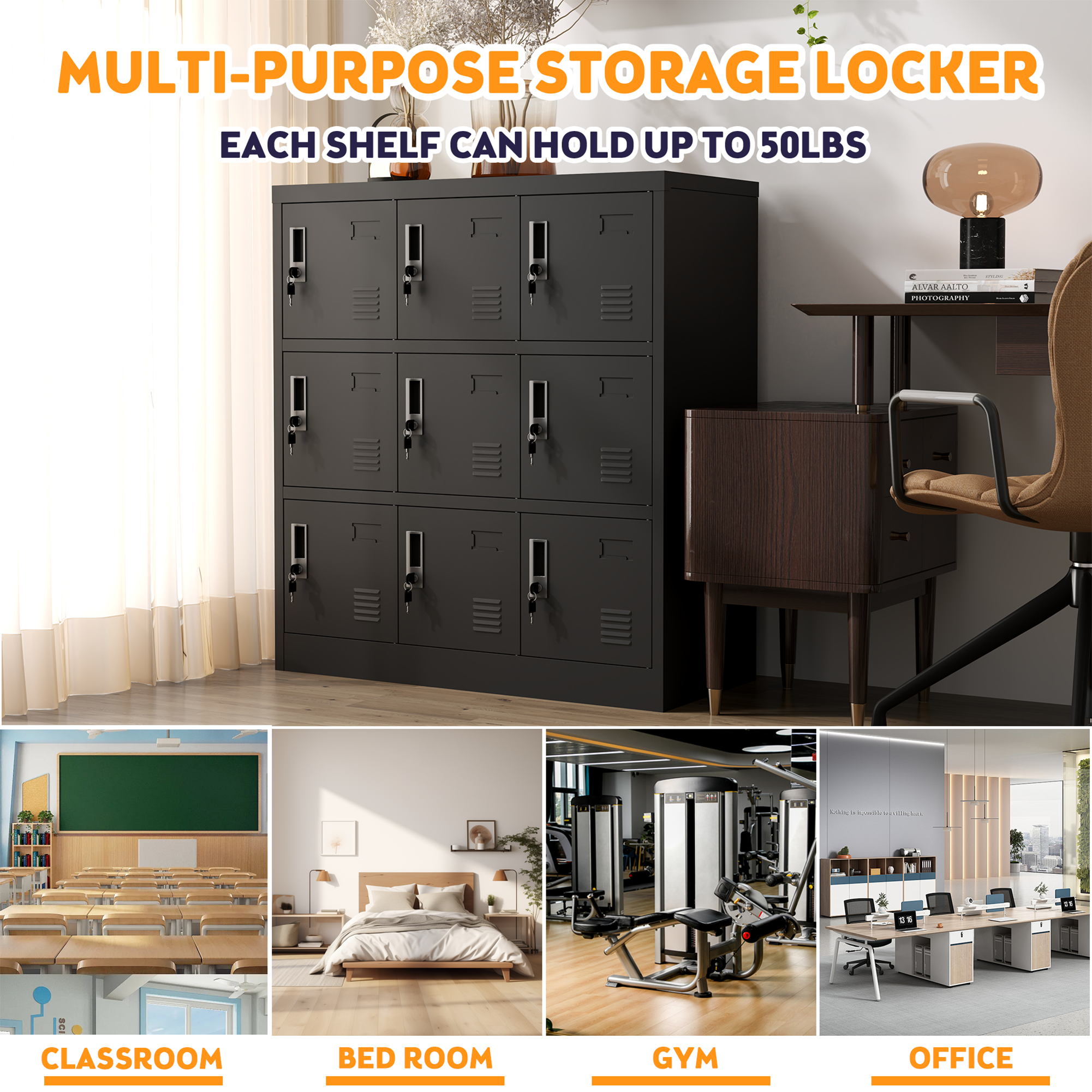 Kahomvis MAKE-QPO2-947 Storage-Lockers - View #4