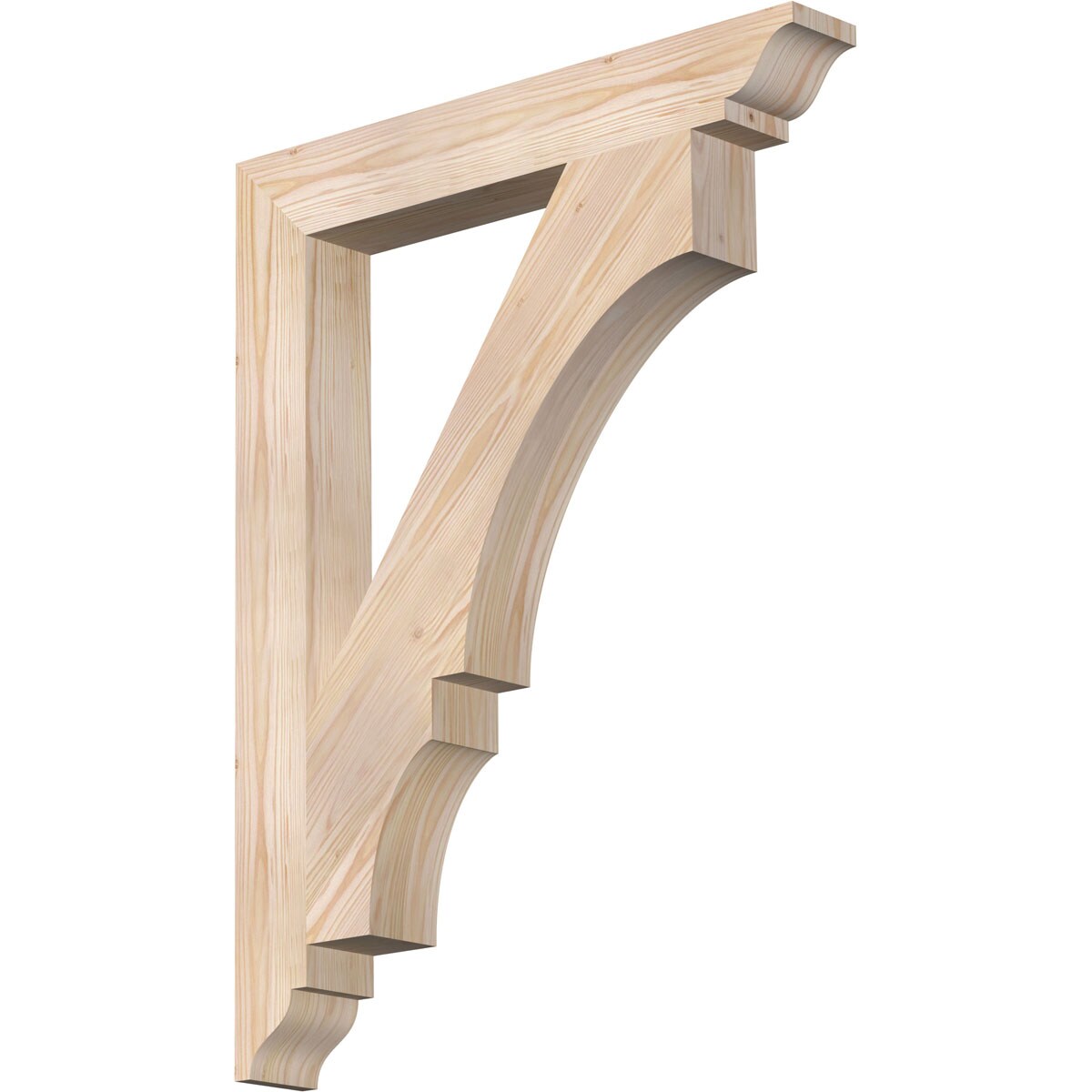 Ekena Millwork BKT04X26X34BOA01SDF Balboa traditional smooth 3-1/2-in x 26-in x 34-in Douglas fir Brown Wood Standard bracket