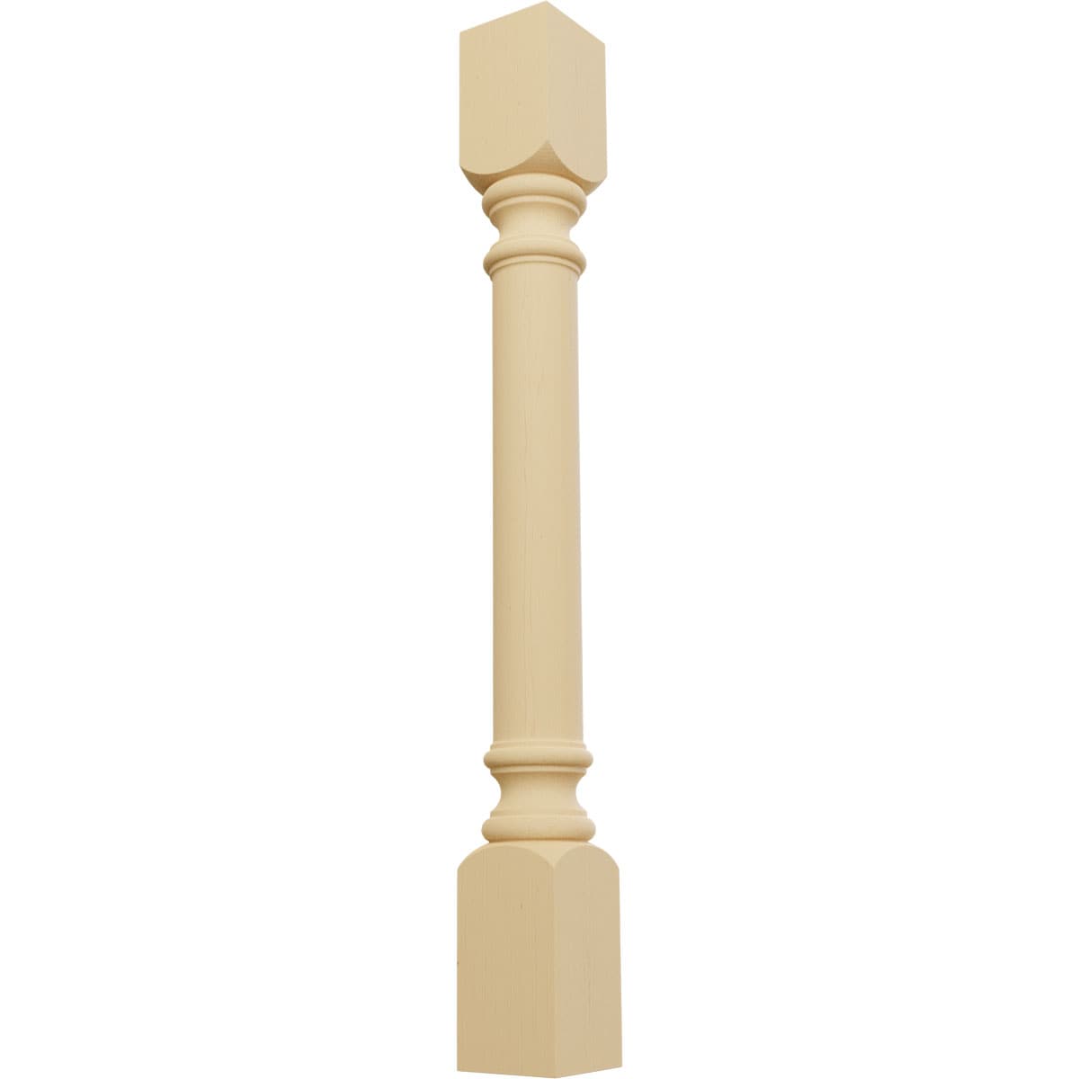 Ekena Millwork COL03X03X35TRAL Traditional Cabinet Column 3-Feet x 4-Inches Unfinished Alder Wood Square Column