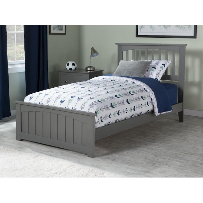 AFI Furnishings Mission Grey Twin Bed Frame in the Beds department at