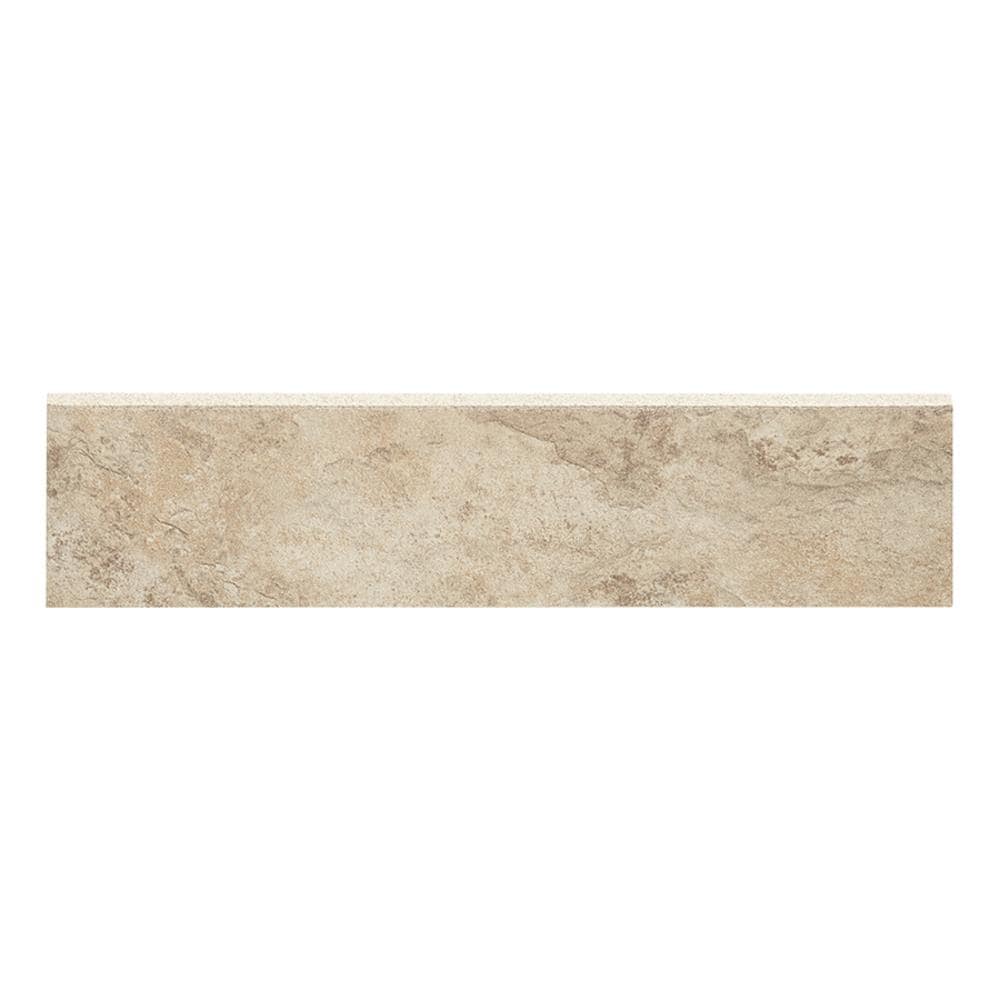 Mesa Beige- Glazed Porcelain 3-in x 12-in Porcelain Bullnose Tile (0.22-sq. ft/ Piece) | - Style Selections 97518283506