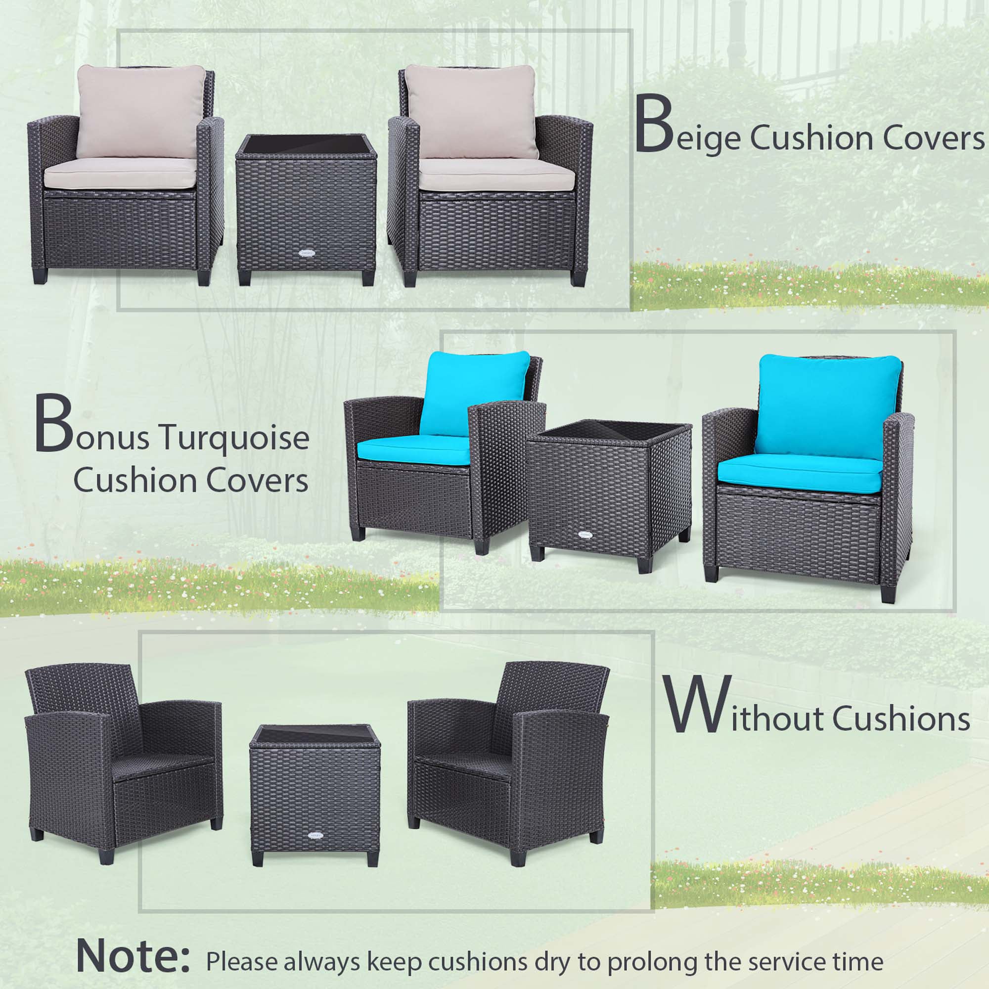 Costway LWS00030 Patio-Conversation-Sets - View #8