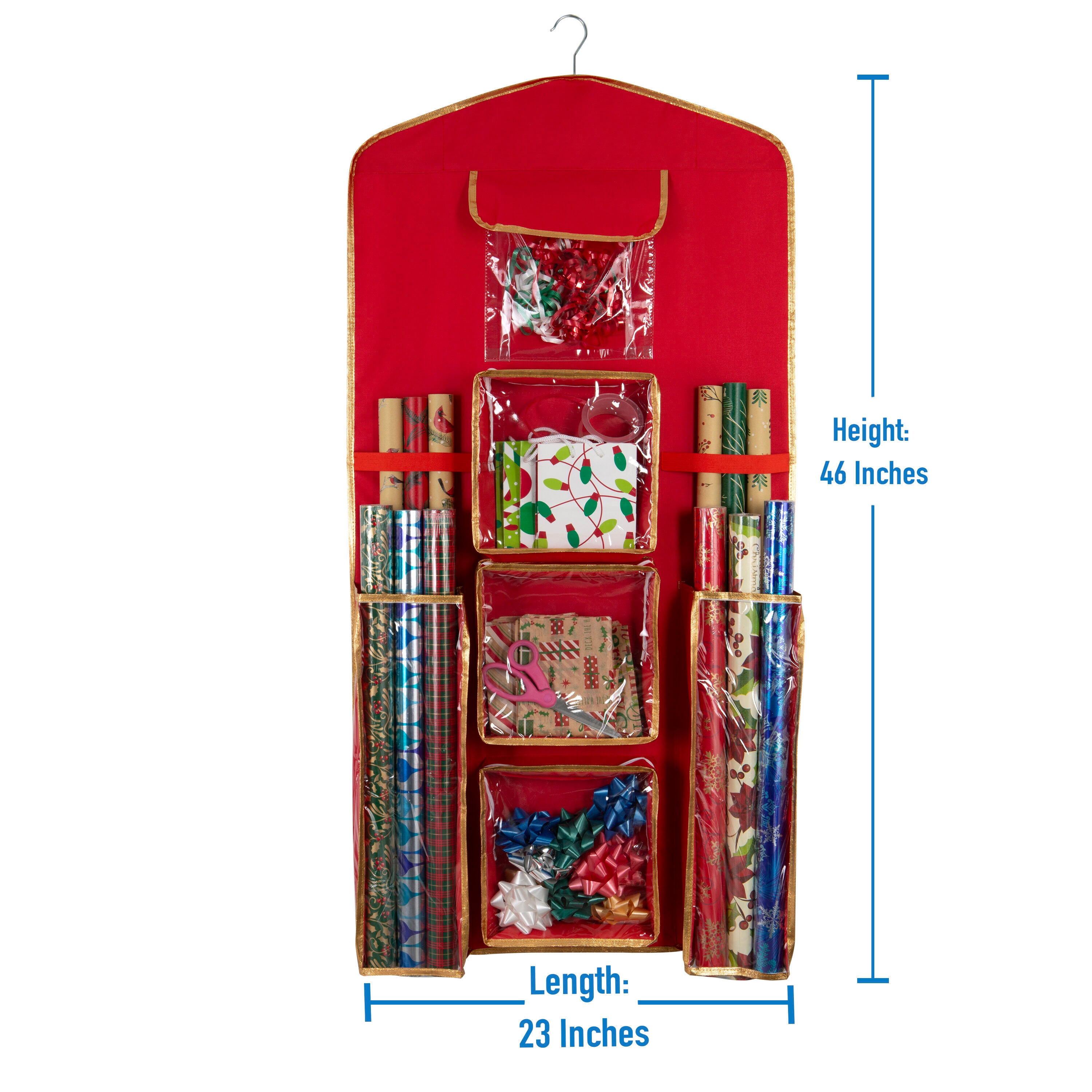 Wrapping Paper Storage Holder Double Sided Hanging Gift Large Clothes  Organizer 