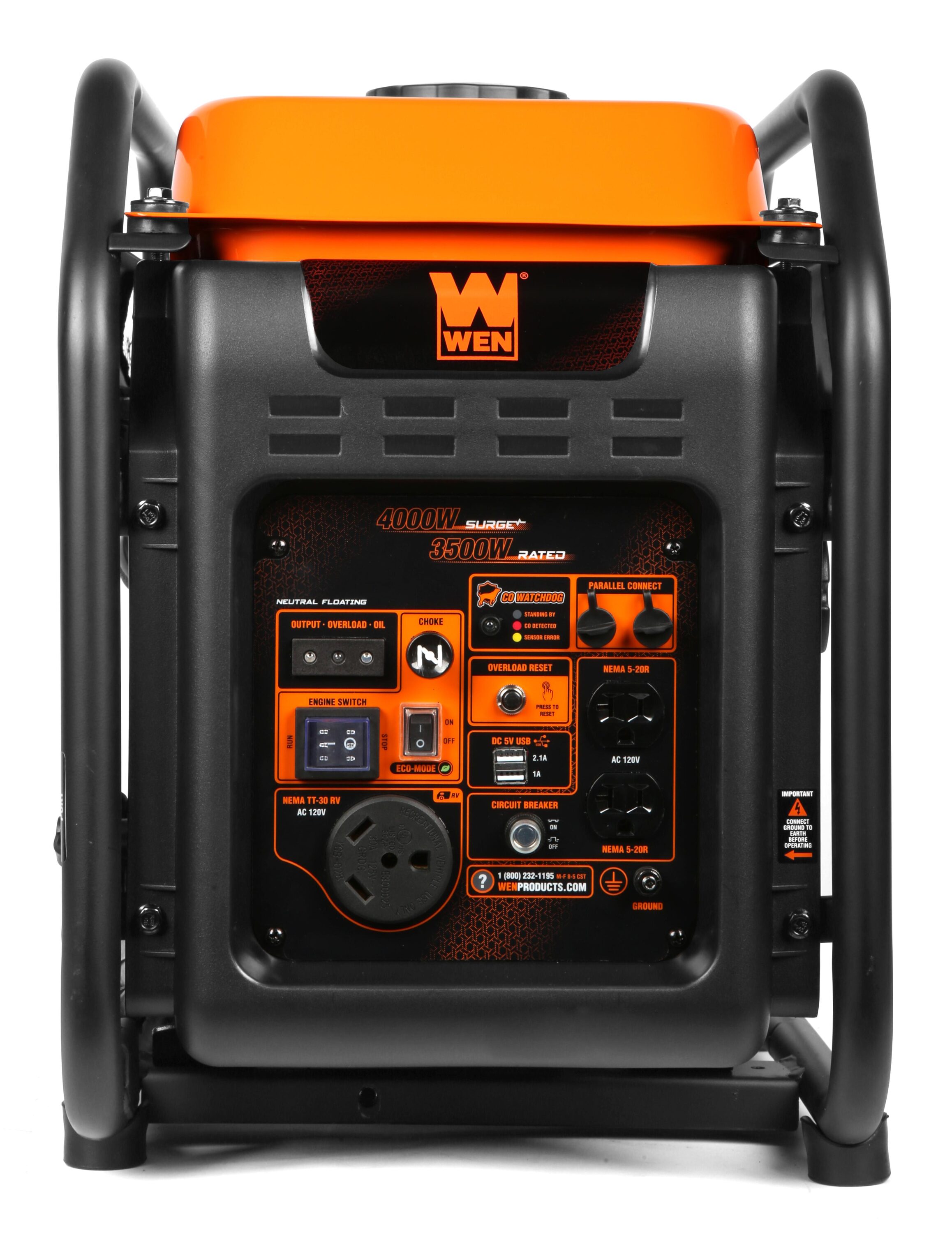 WEN 2900-Watt CARB Compliant Inverter Generator with CO Shutdown Sensor