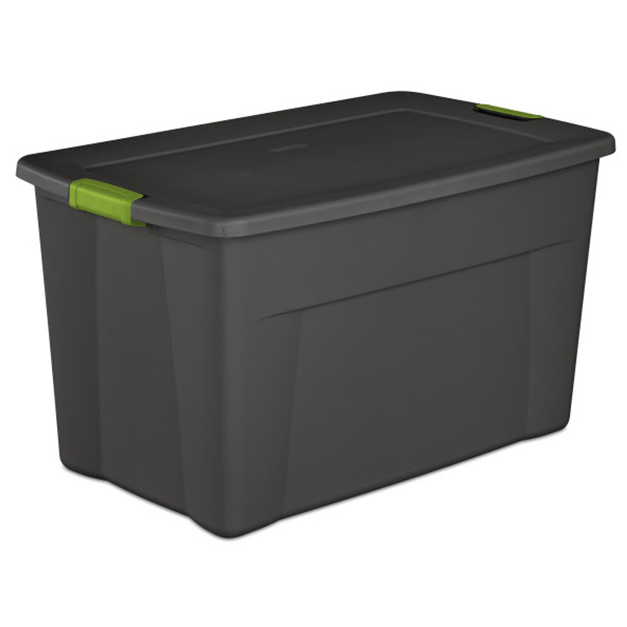 Sterilite 49432 4-Pack Large 35-Gallons (140-Quart) Black Tote with Latching Lid