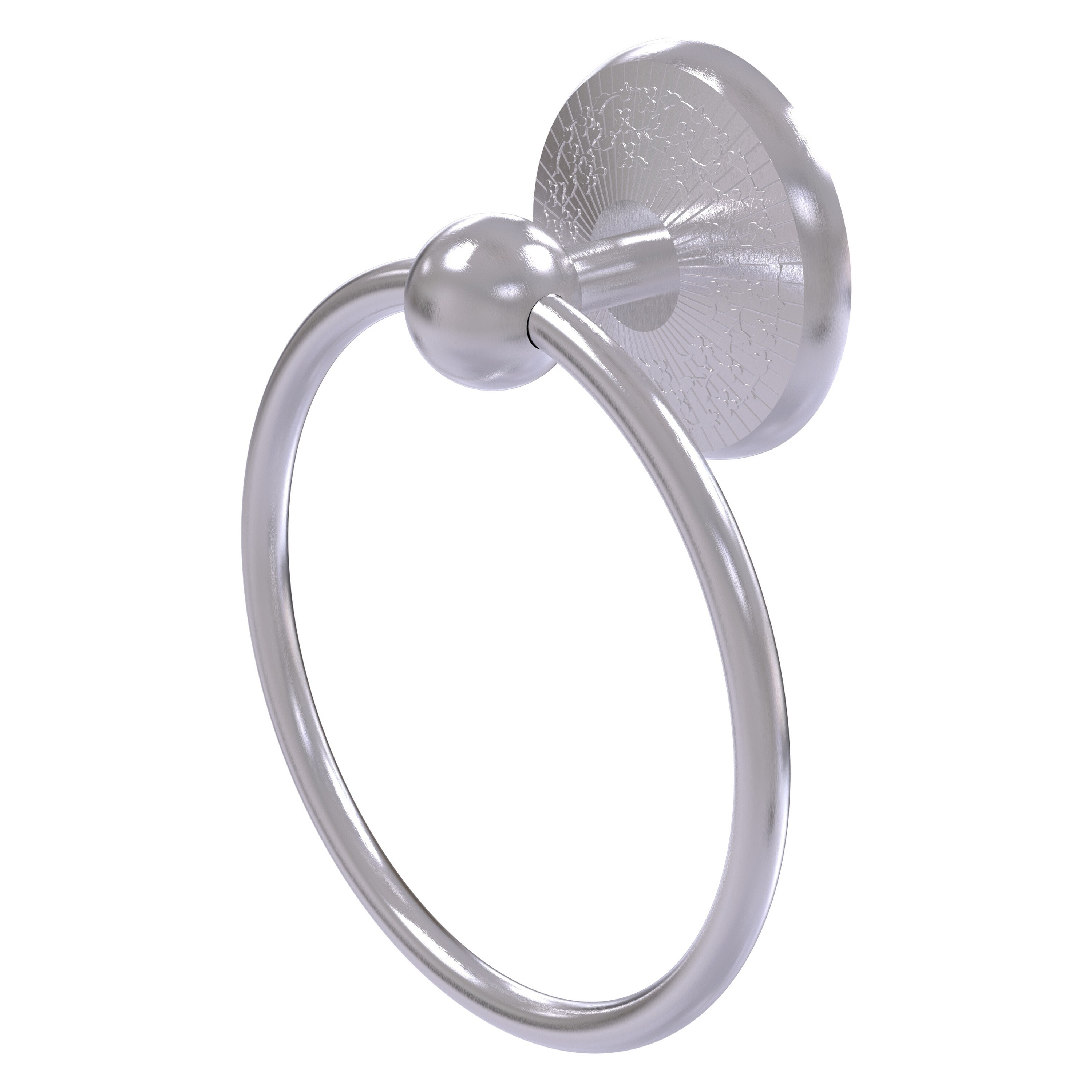Allied Brass MC-16-SCH Monte Carlo Satin Chrome Wall mount Single Towel Ring