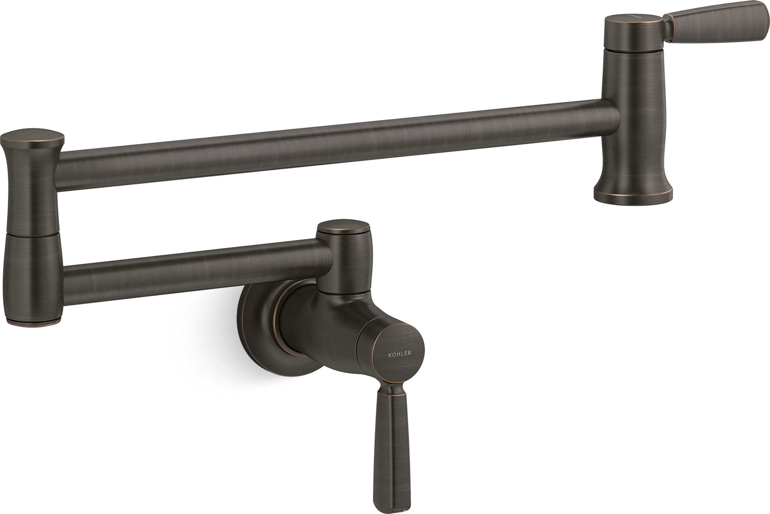 KOHLER 35744-2BZ Oil-Rubbed Bronze Single Handle Wall-mount Pot Filler Kitchen Faucet