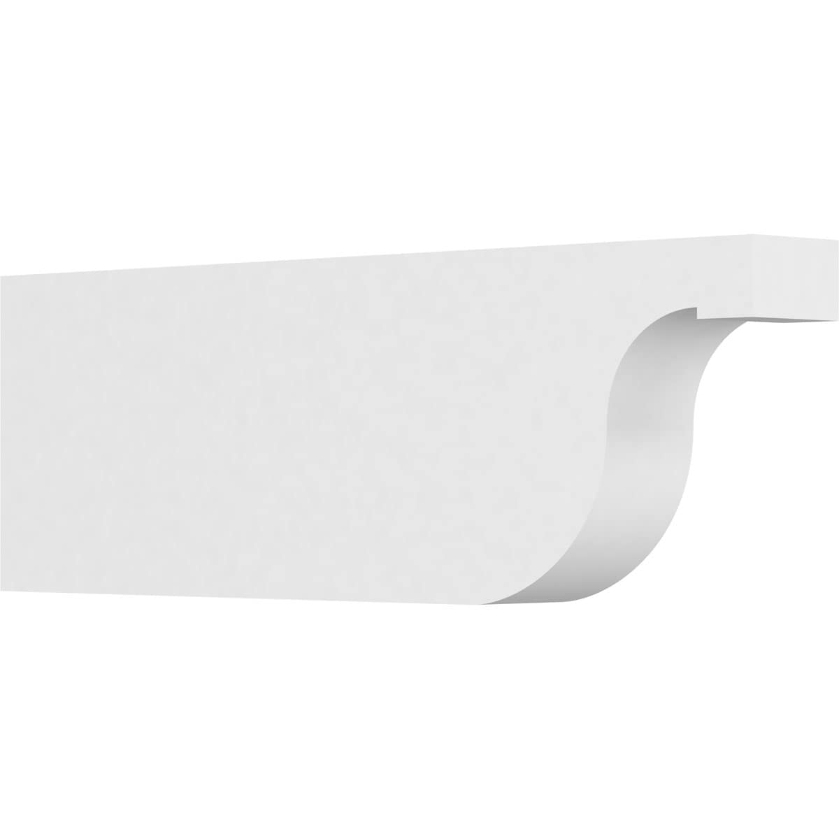 Ekena Millwork RFTP03X08X24DEL Standard Del Monte 3-in X 8-in X 24-in White PVC Rafter tail