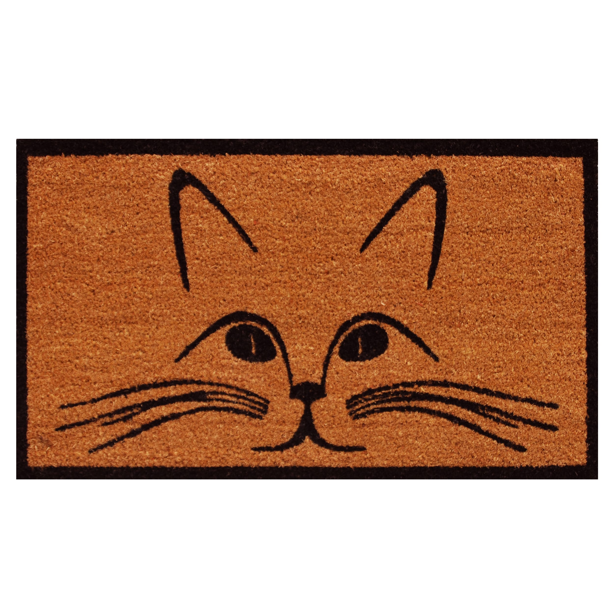 Callowaymills 121321729 1-ft x 2-ft Natural/Black Coir/Vinyl Rectangular Indoor or outdoor Decorative Door mat