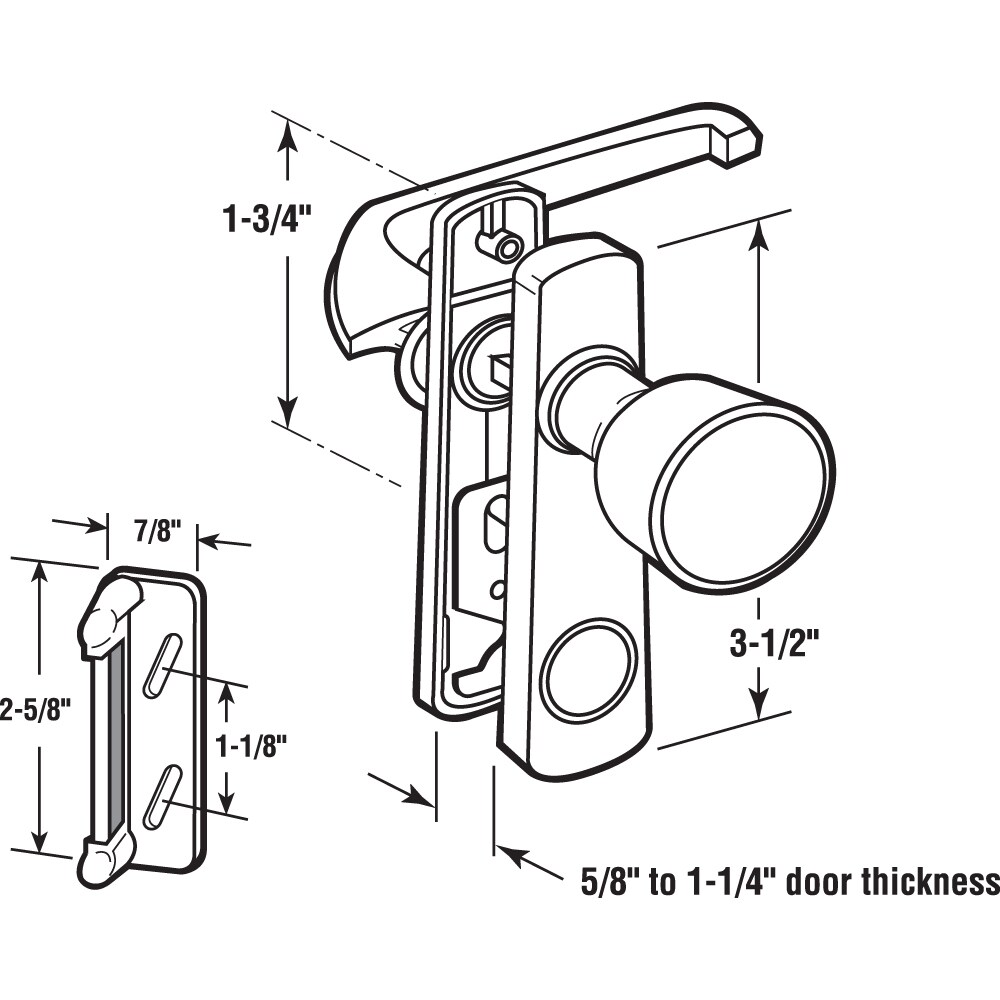 Prime-Line Metallic Screen Door Replacement Handleset in the Screen ...