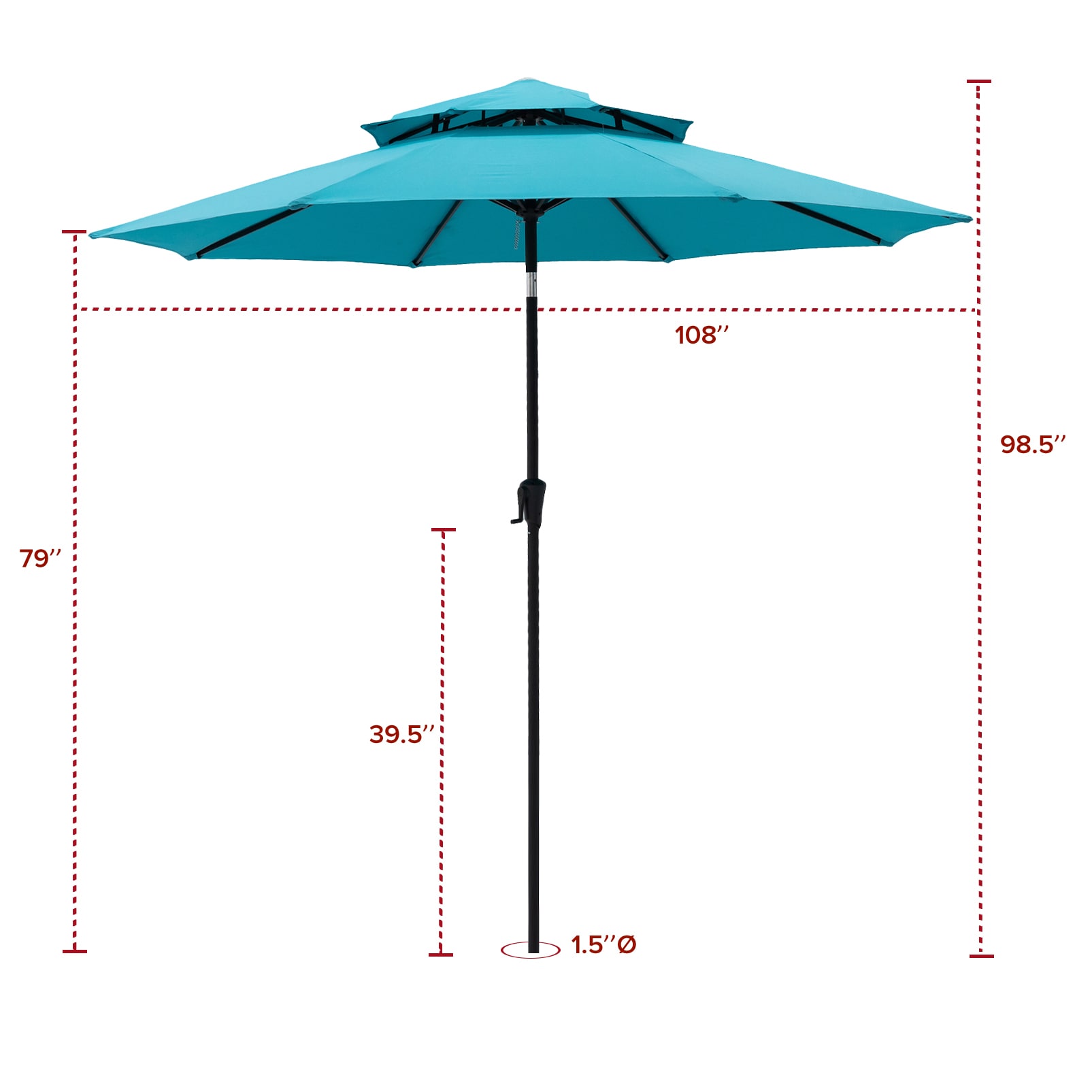 FLAME&SHADE FS09DAQUABLUE Umbrellas-2 - View #6