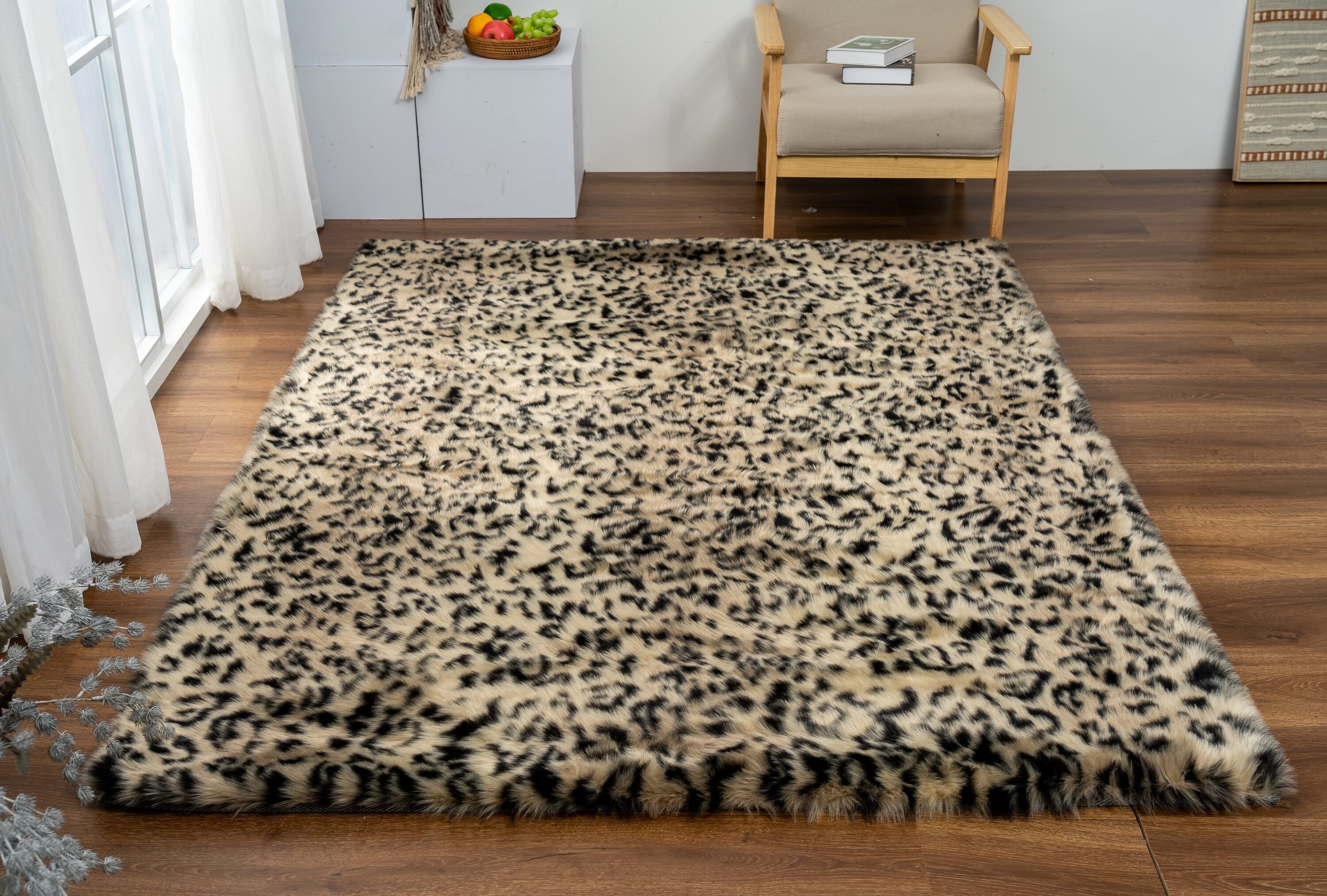 MDA Rugs Luxury Collection 5 X 7 (ft) Leopard Print Indoor Animal