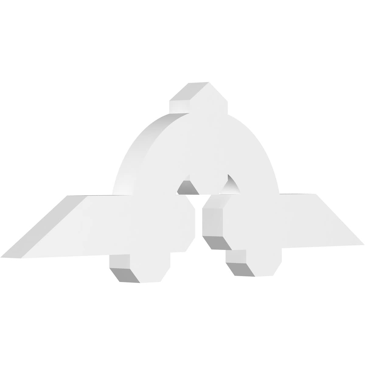 Ekena Millwork GBP036X12X0204ERI00 Ericson White PVC Gable bracket