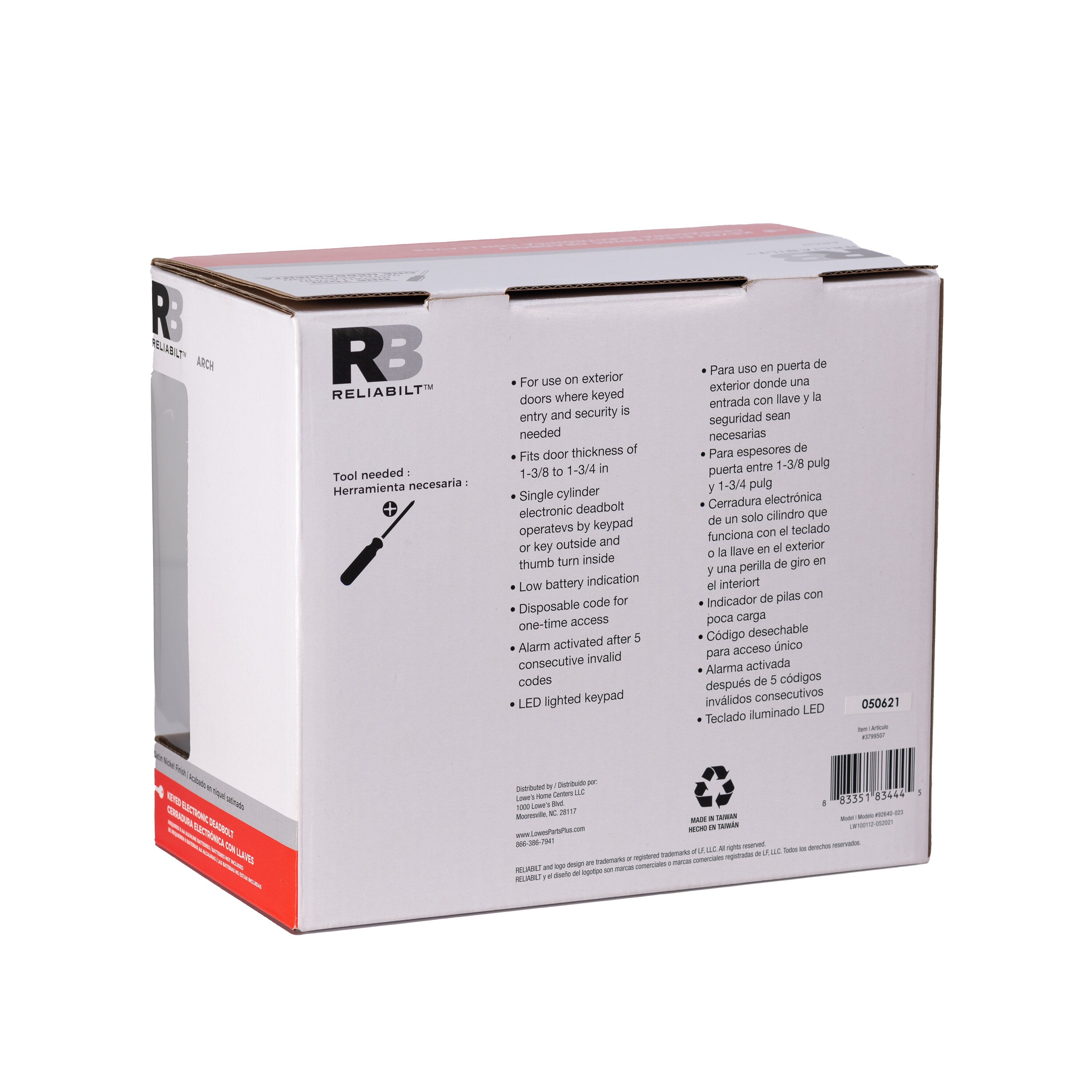 RELIABILT 264 RBLT QP COMBO Electronic-Door-Locks - View #3