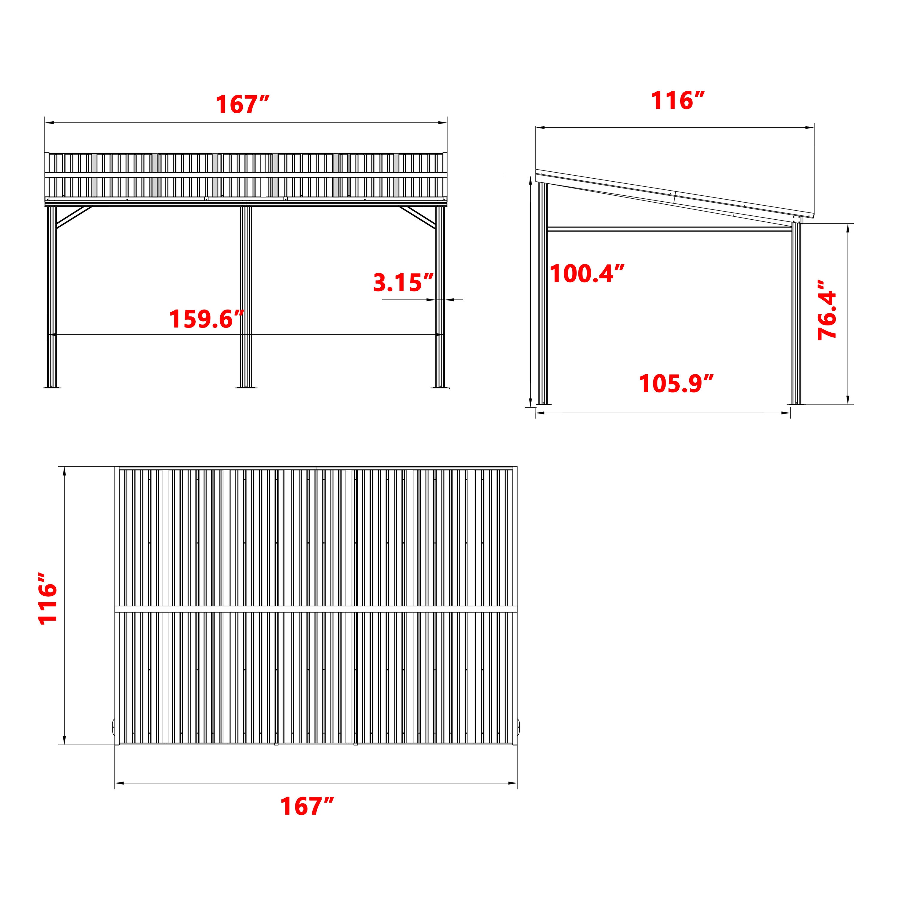 VEIKOUS PG0217-1012-PC1 carports - View #4