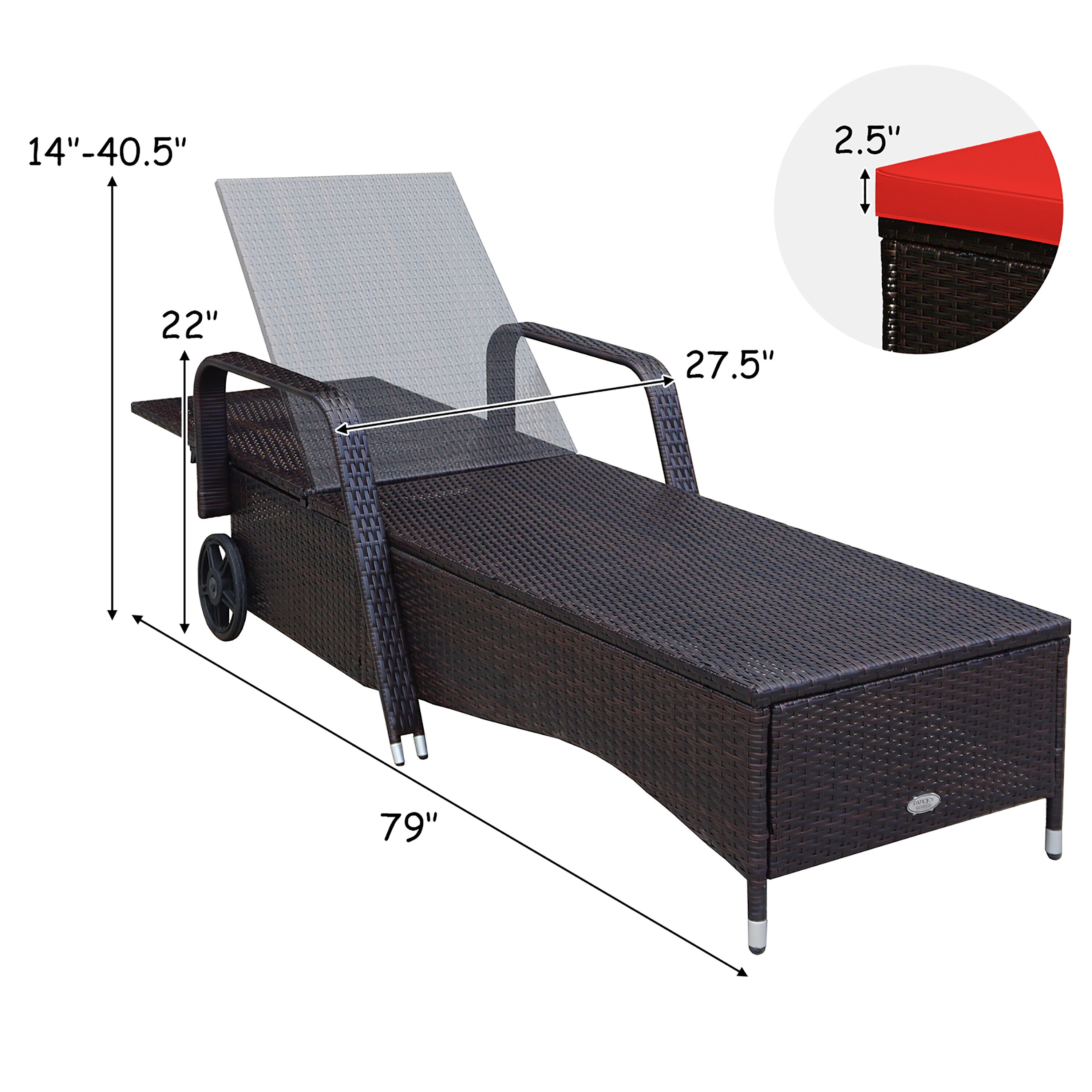 Costway HW66946WH-RE Patio-Chairs - View #6
