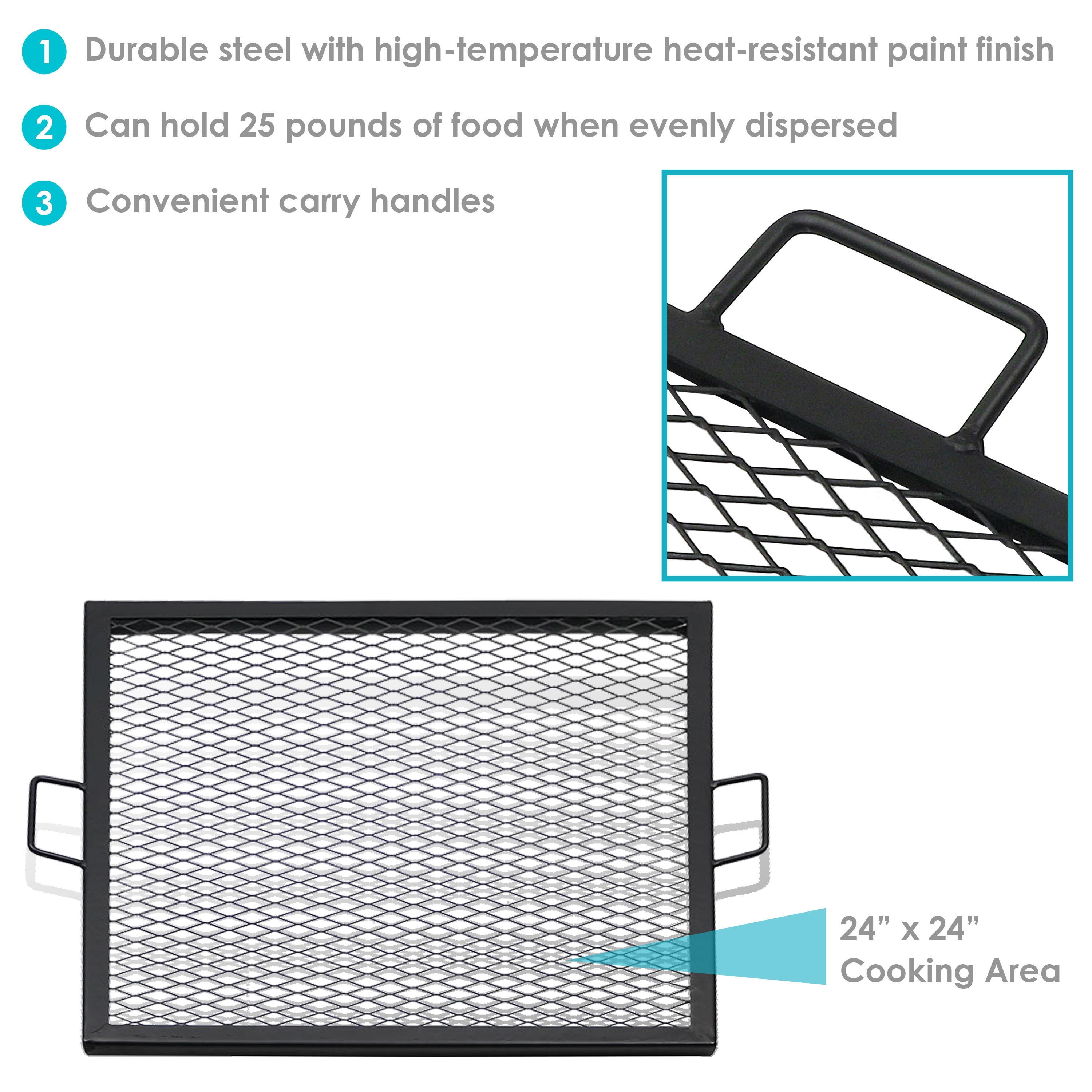 Sunnydaze Decor KF-SM24 Gas-Grill-Cookgrates-Warmracks - View #8