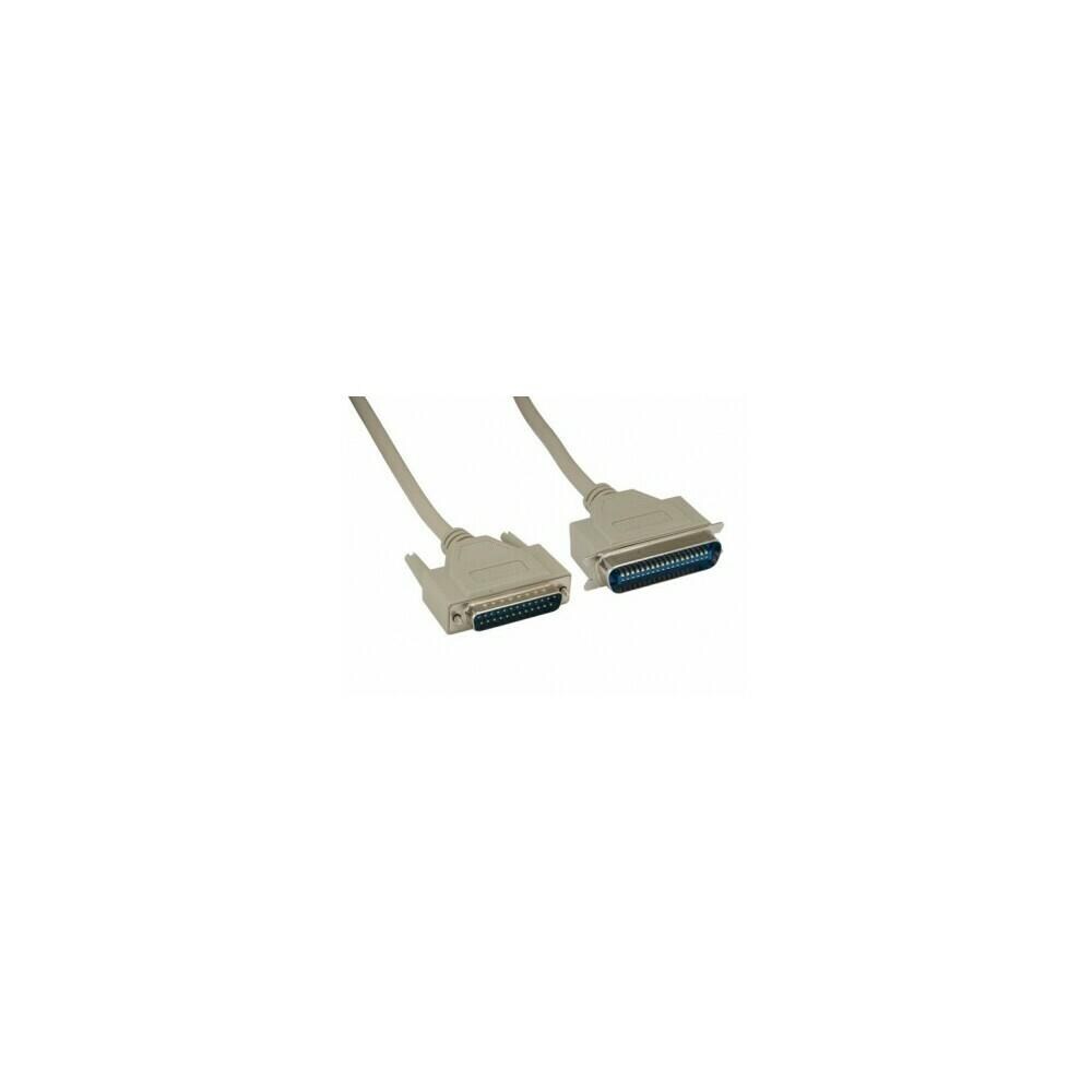 SkilledPower ZX9CNCT1243 50 ft. IEEE-1284 DB25M to CN36M Parallel Printer Cable- Beige