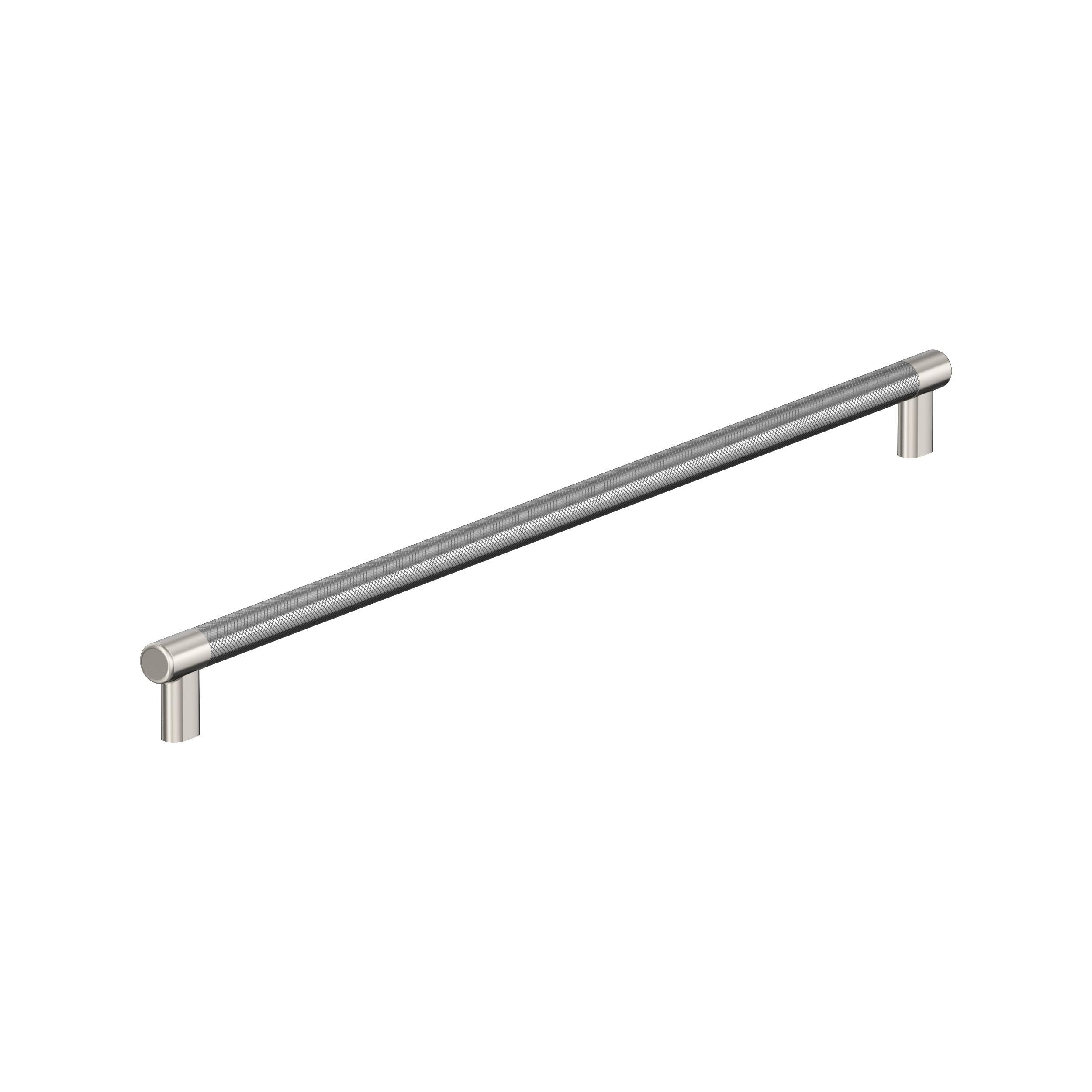 Amerock BP54042PNSS Esquire 24-in , 608mm Center to Center Polished Nickel/Stainless Steel Cylindrical Bar For Use on Appliances Drawer Pulls