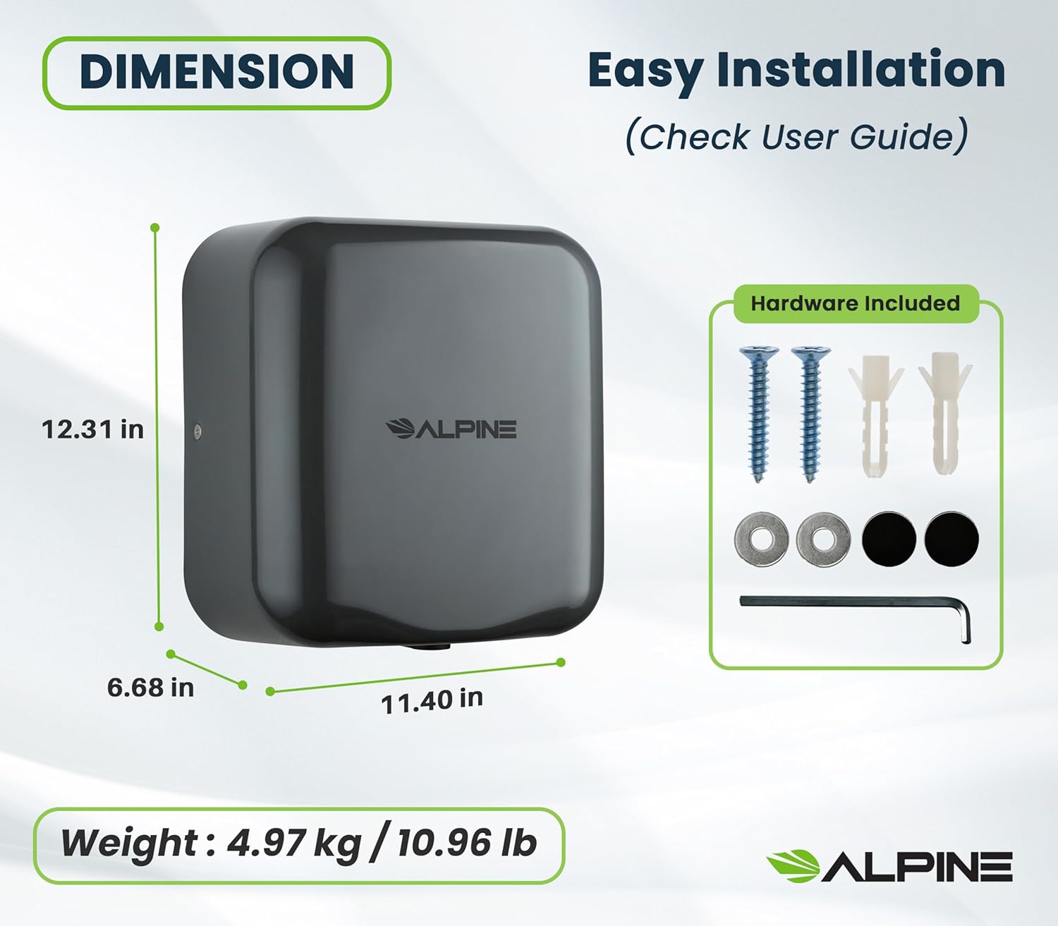Alpine Industries 400-10-GRY Commercial-Hand-Dryers - View #5