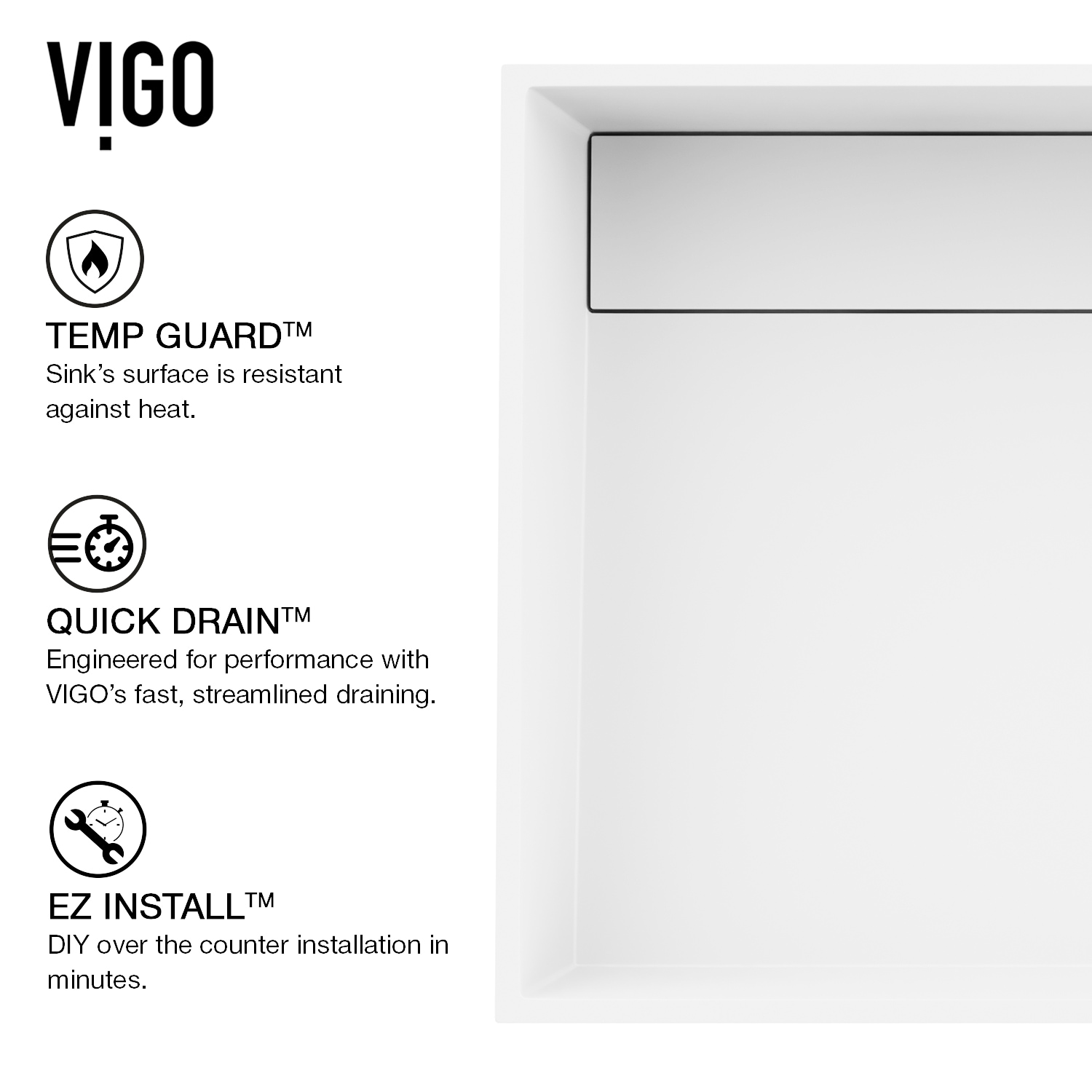 Matte White Stone Rectangular Vessel Bathroom Sink, 23" x 15"