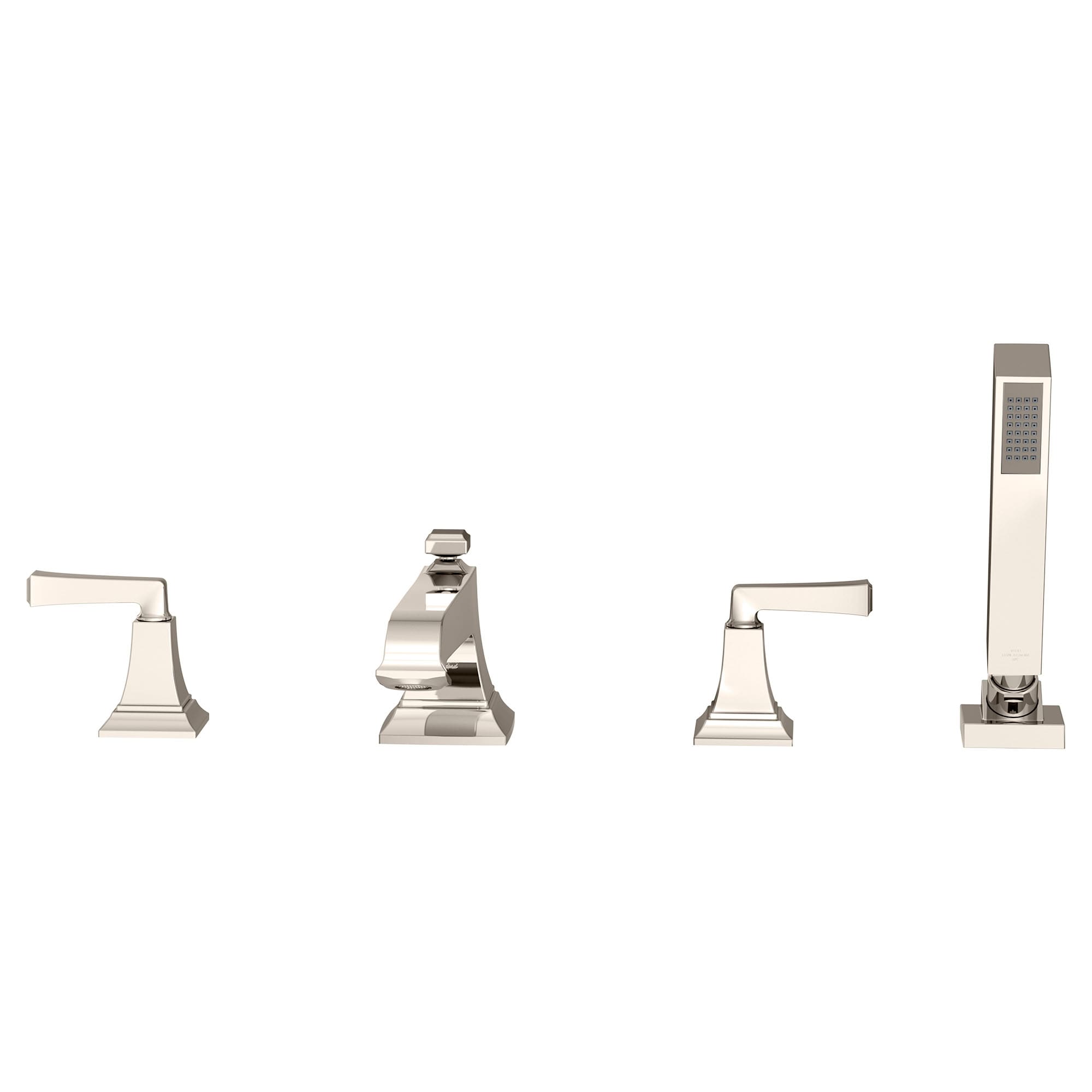 Polished Nickel Brass Roman Tub Faucet with Personal Shower