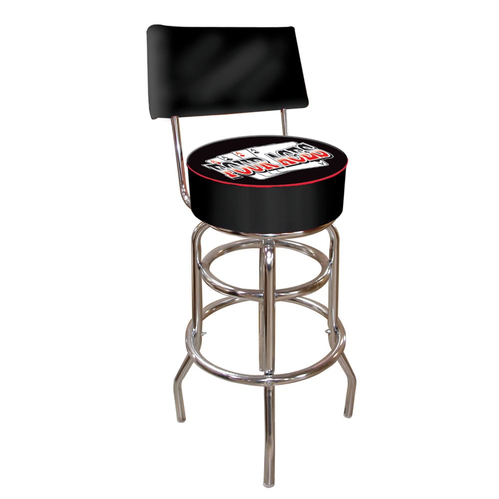 Trademark Gameroom FA1100 Bar Stools with Backs Chrome 5-in H Bar height Swivel Metal Bar Stool Back
