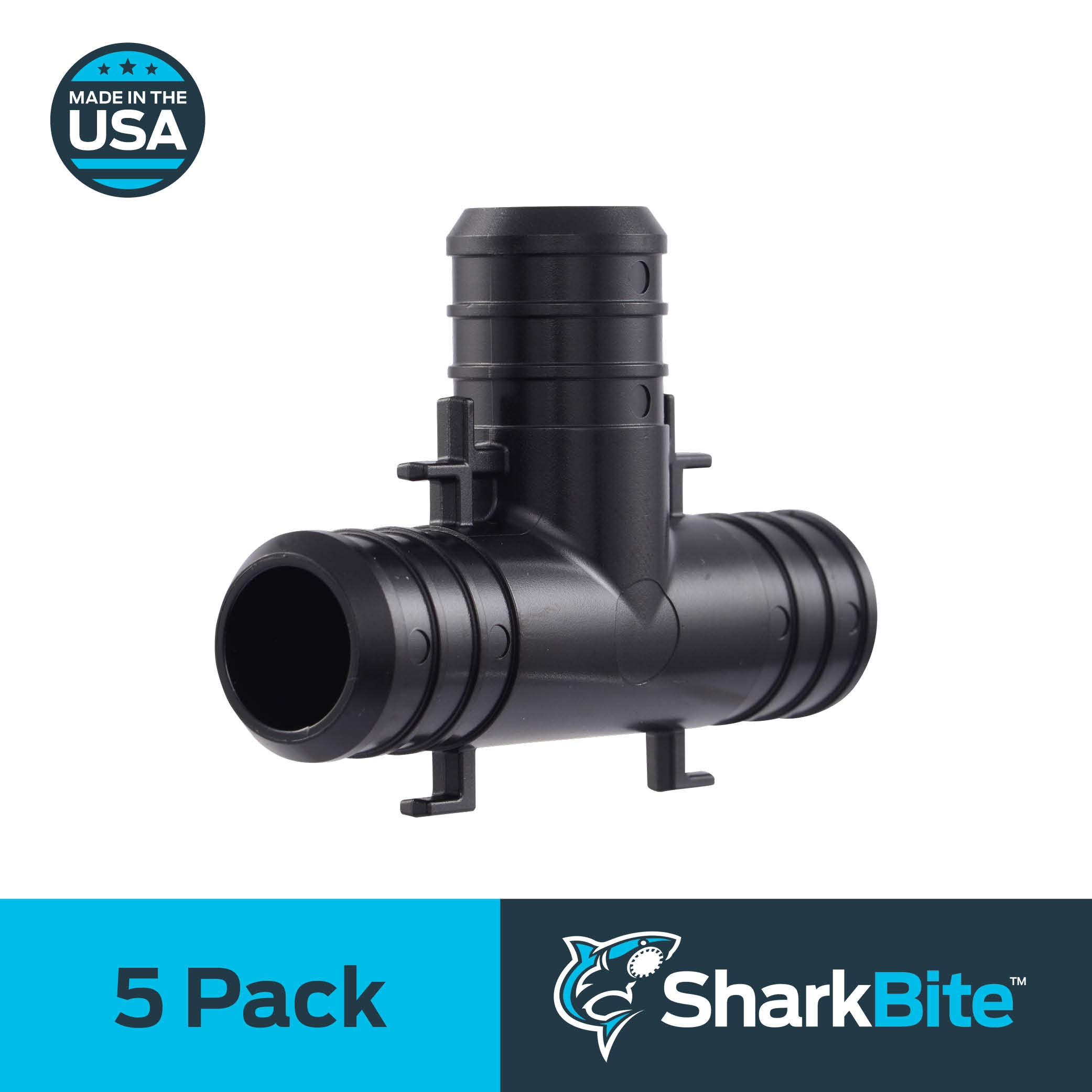 SharkBite UP370Z5 3/4-in PEX Crimp Poly Tee (5-Pack)