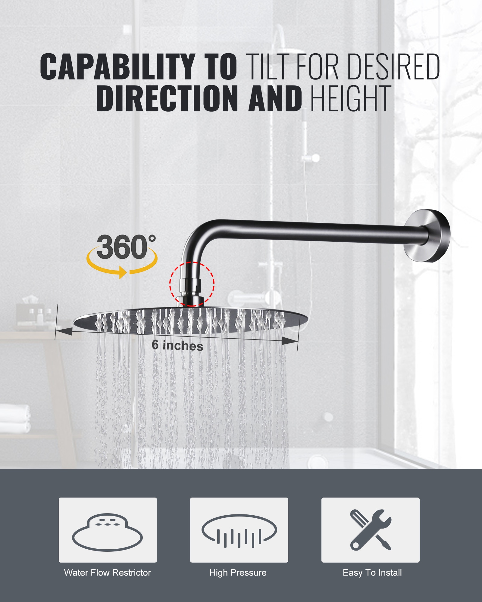WOWOW 3091800-10 Showerhead-Bar-Panels - View #2
