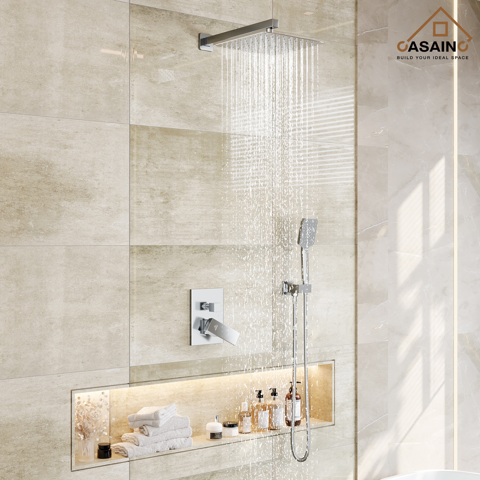 CASAINC WF-W98102CP-12 Showerhead-Bar-Panels - View #5