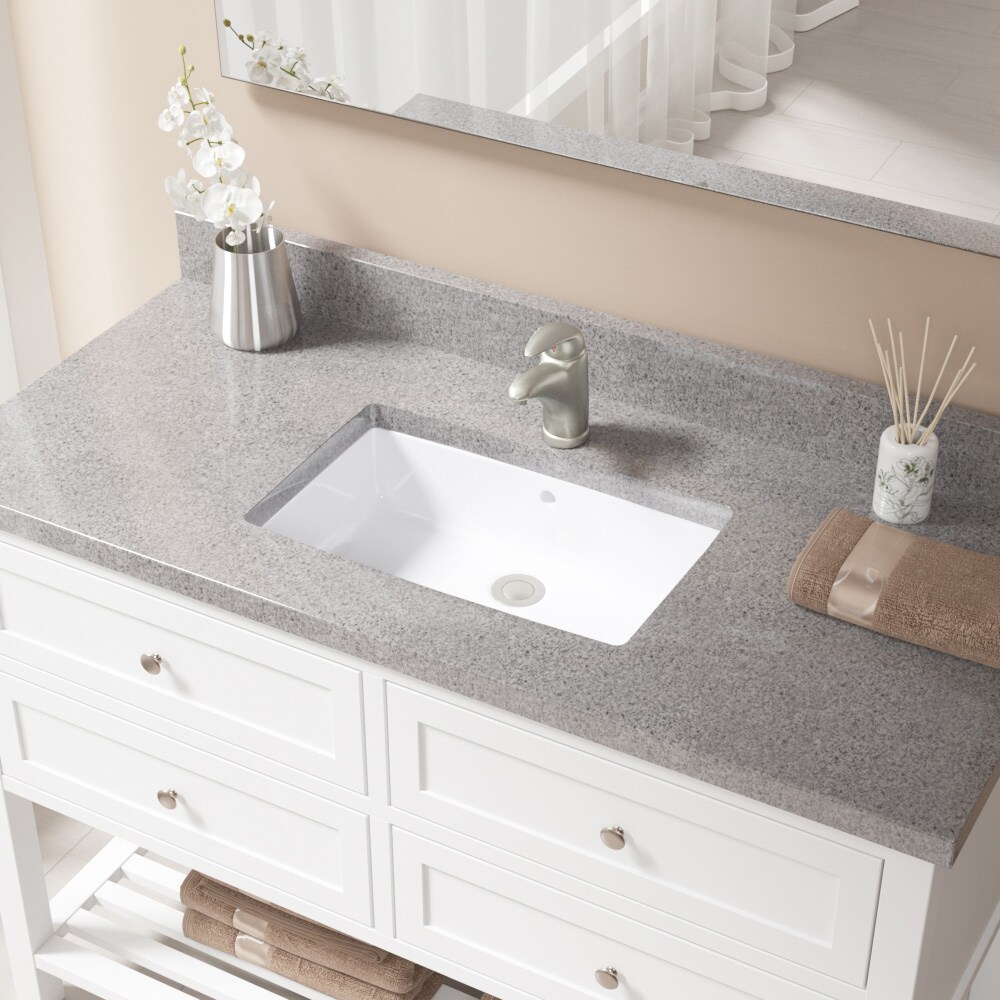 MR Direct Undermount Porcelain Bathroom Sink in White