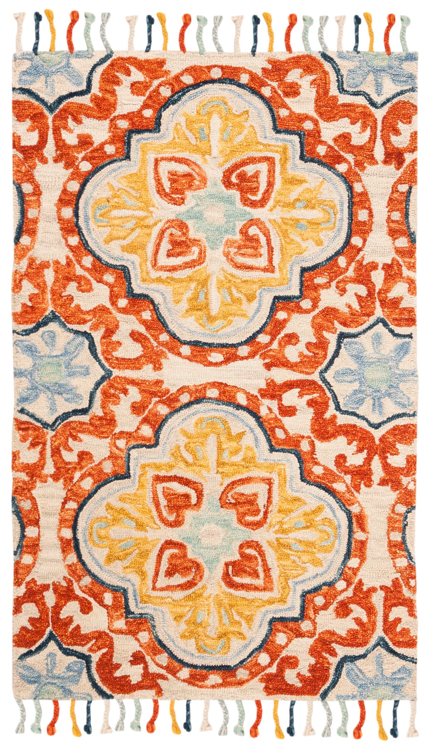 Aspen 217A Beige Rust 3 x 5 Rectangular Area rug