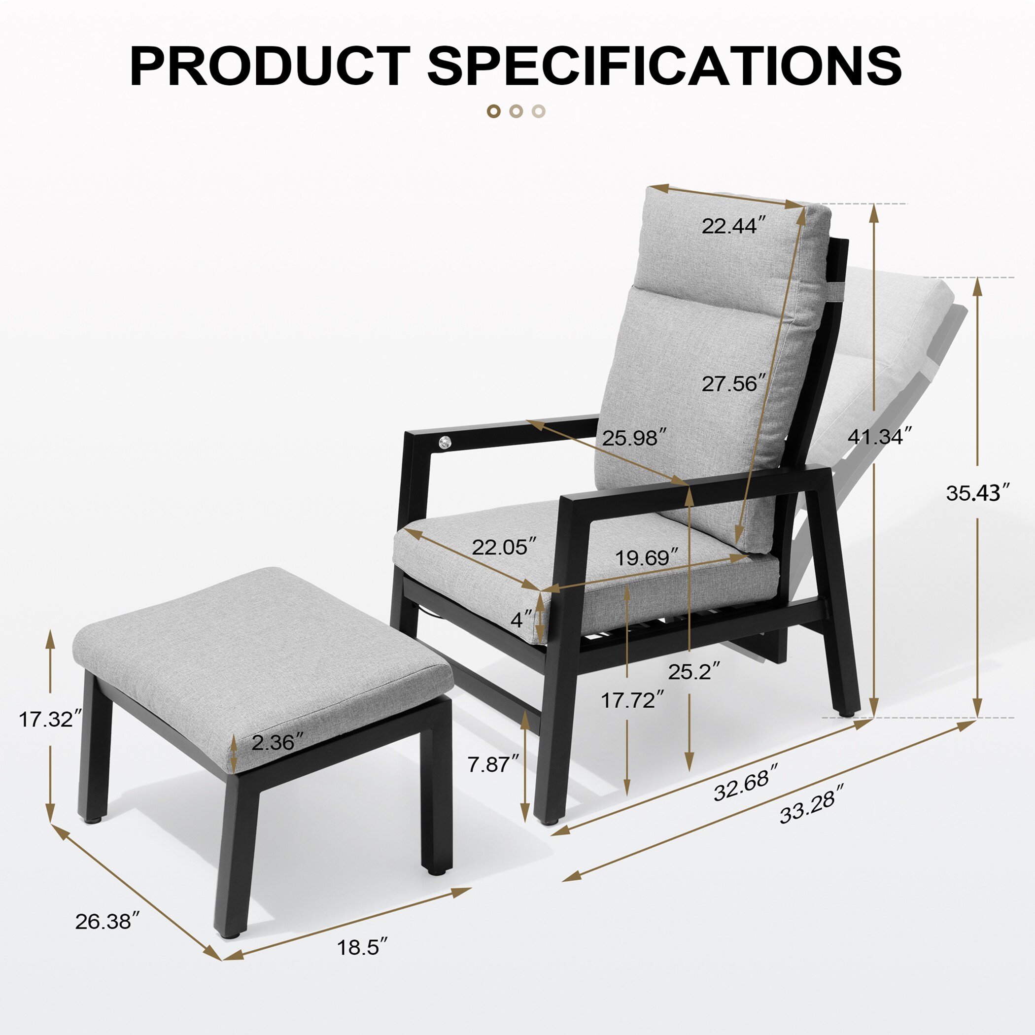 Crestlive Products CL-LG026GRY Patio-Chairs - View #3