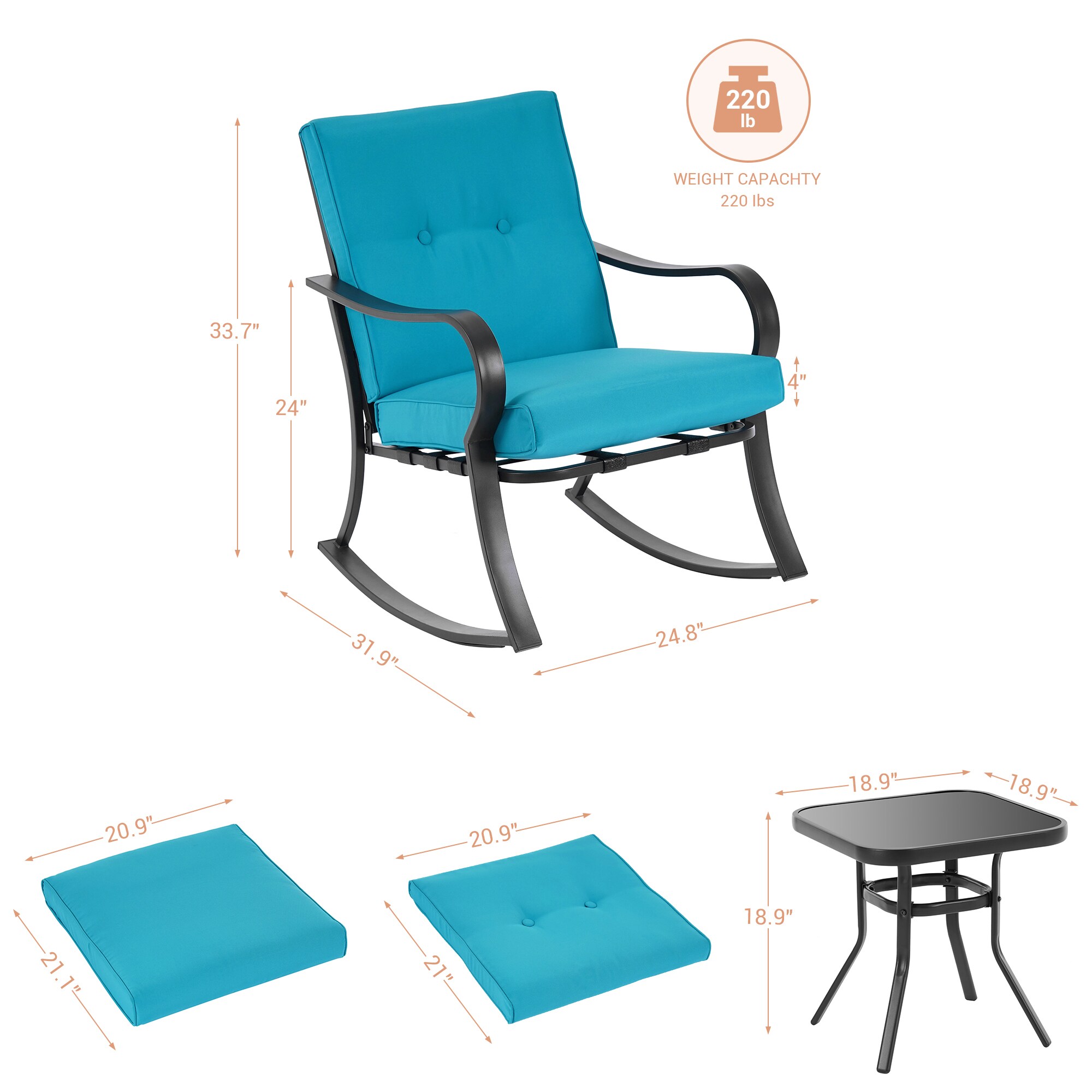 ACEGOSES LW-A17L Patio-Conversation-Sets - View #6