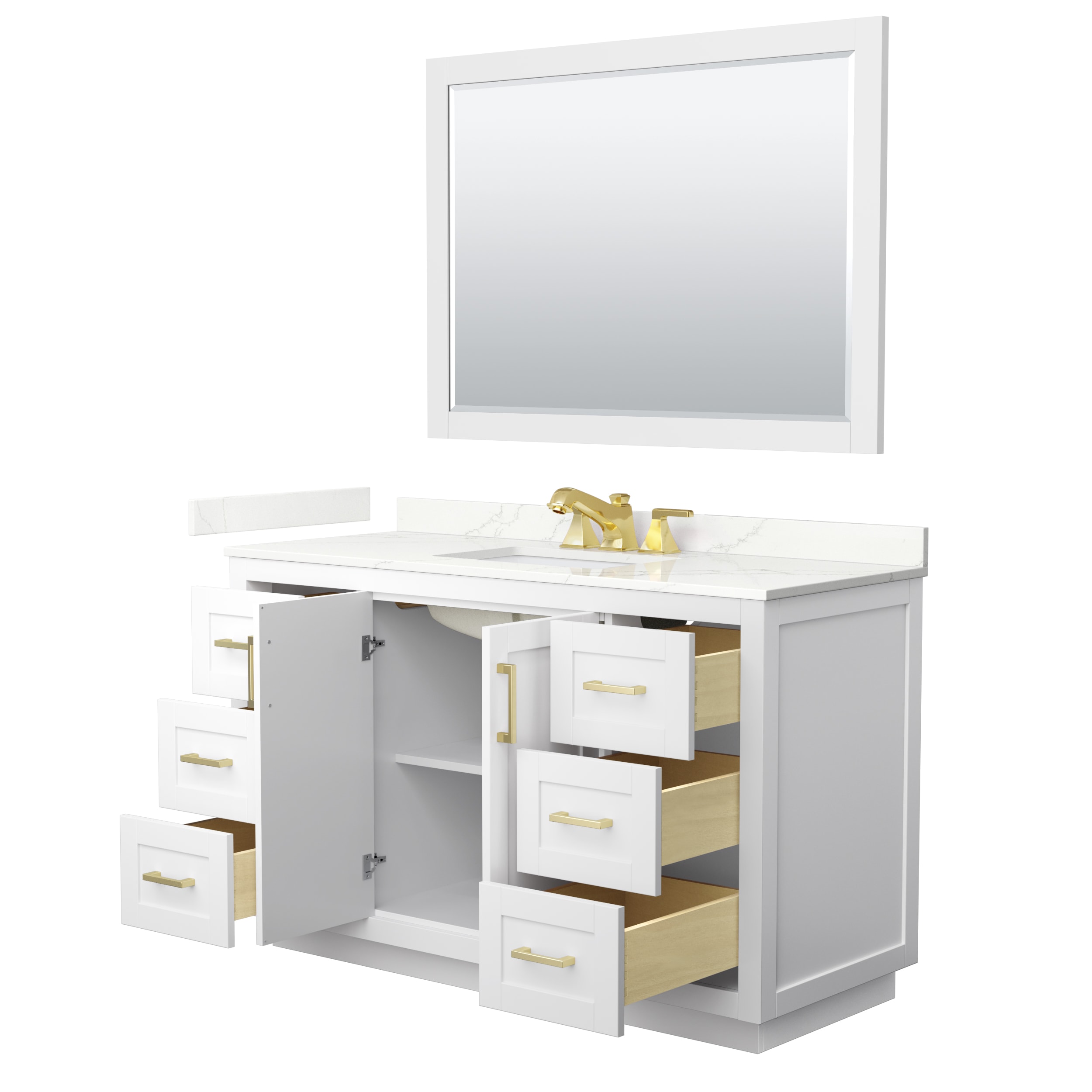 Wyndham Collection WCF292954SWGGTUS3M46 Bath-Vanity-Combo - View #3