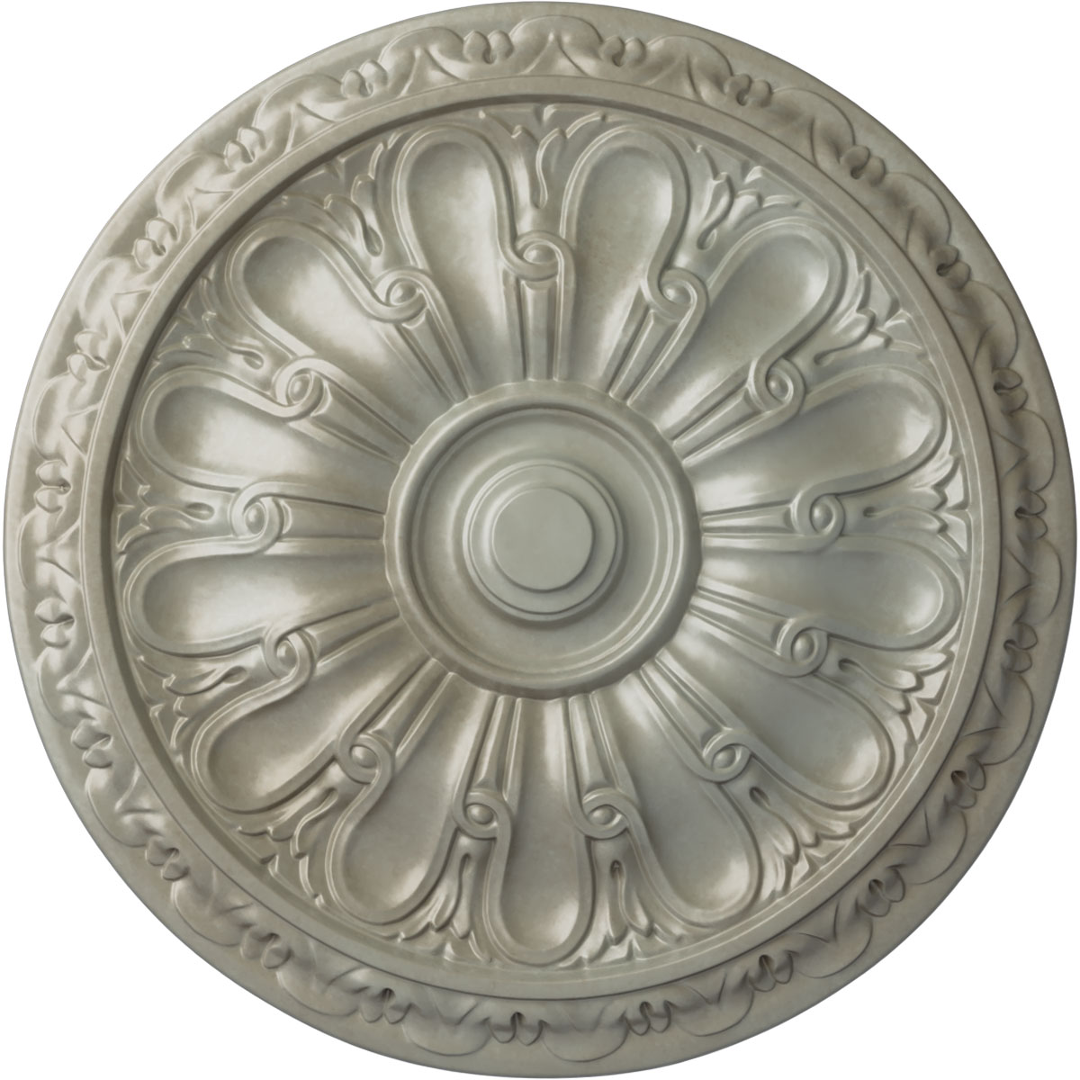 Ekena Millwork CM16KIFLS Kirke 15.75-in W x 15.75-in L Painted Flash Gold Polyurethane Whole Ceiling Medallion