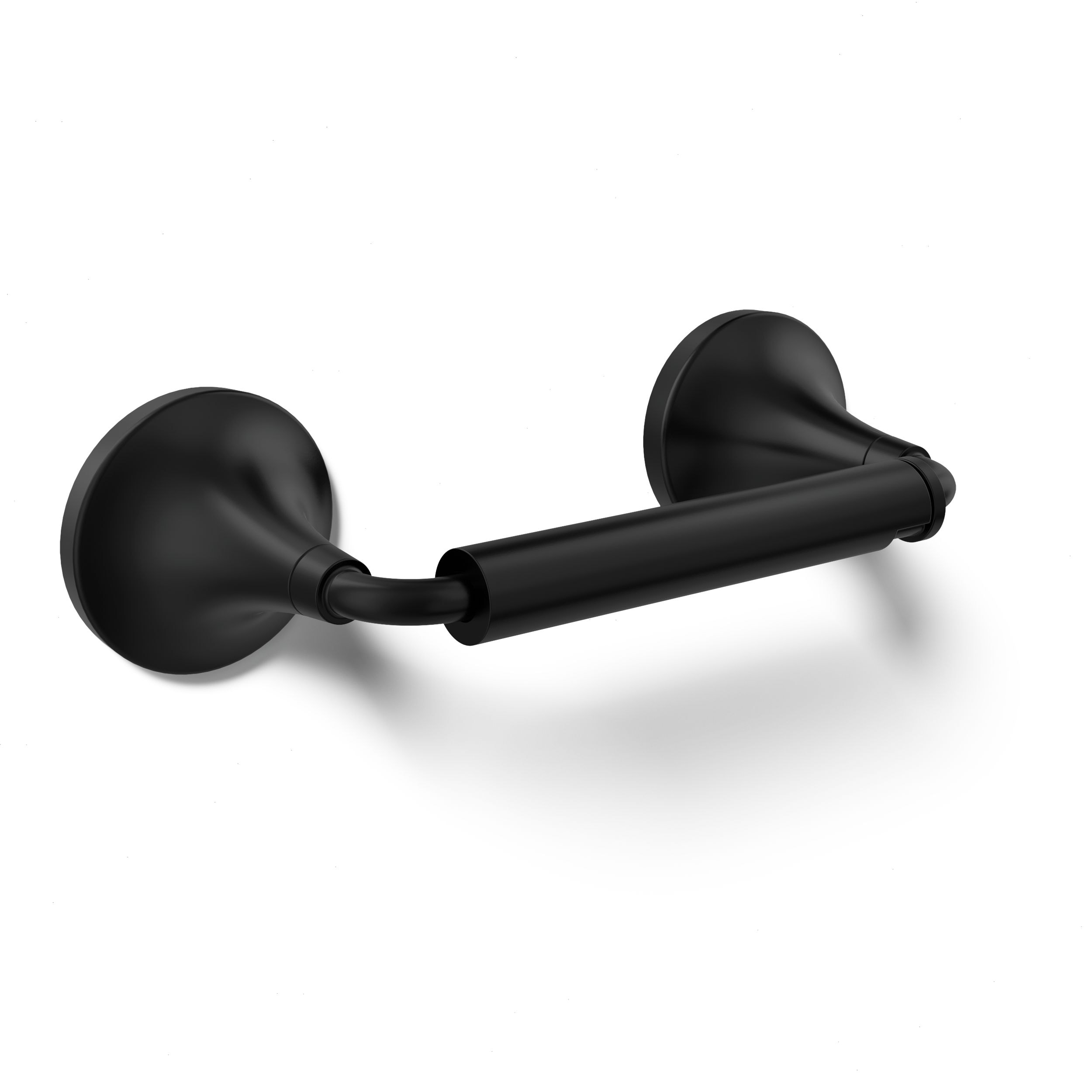 KOHLER Tone Matte Black Wall mount Pivot Toilet Paper Holder 1 -Rolls