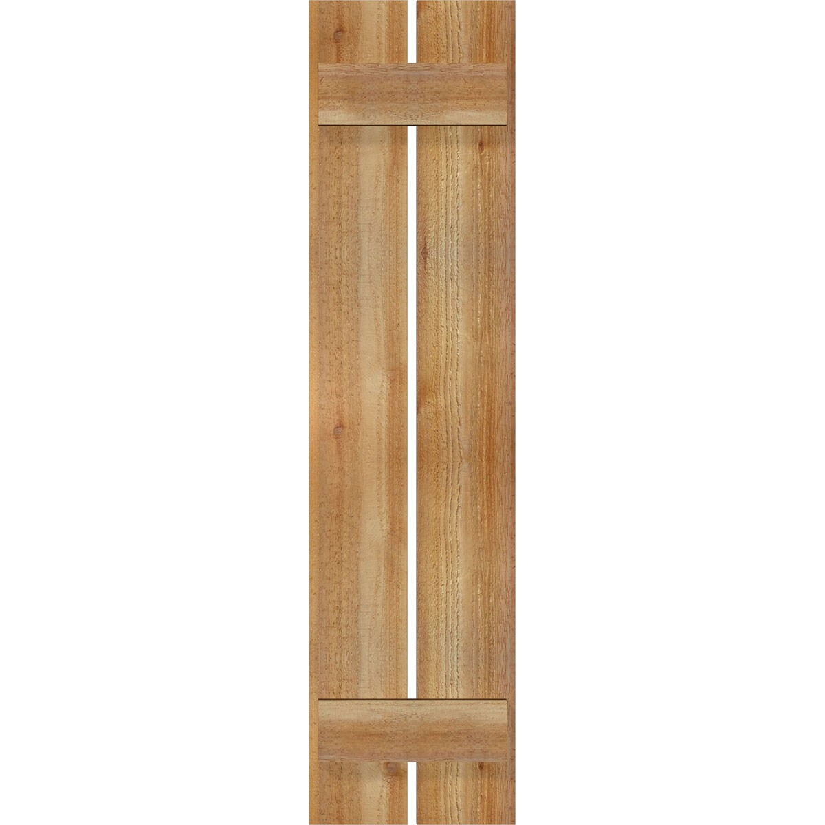 Ekena Millwork RBS06S11X045RWR 11.25-in W x 45-in H Unfinished Paintable/Stainable Board and batten Spaced Wood Exterior Shutters ( 2 -Pack )
