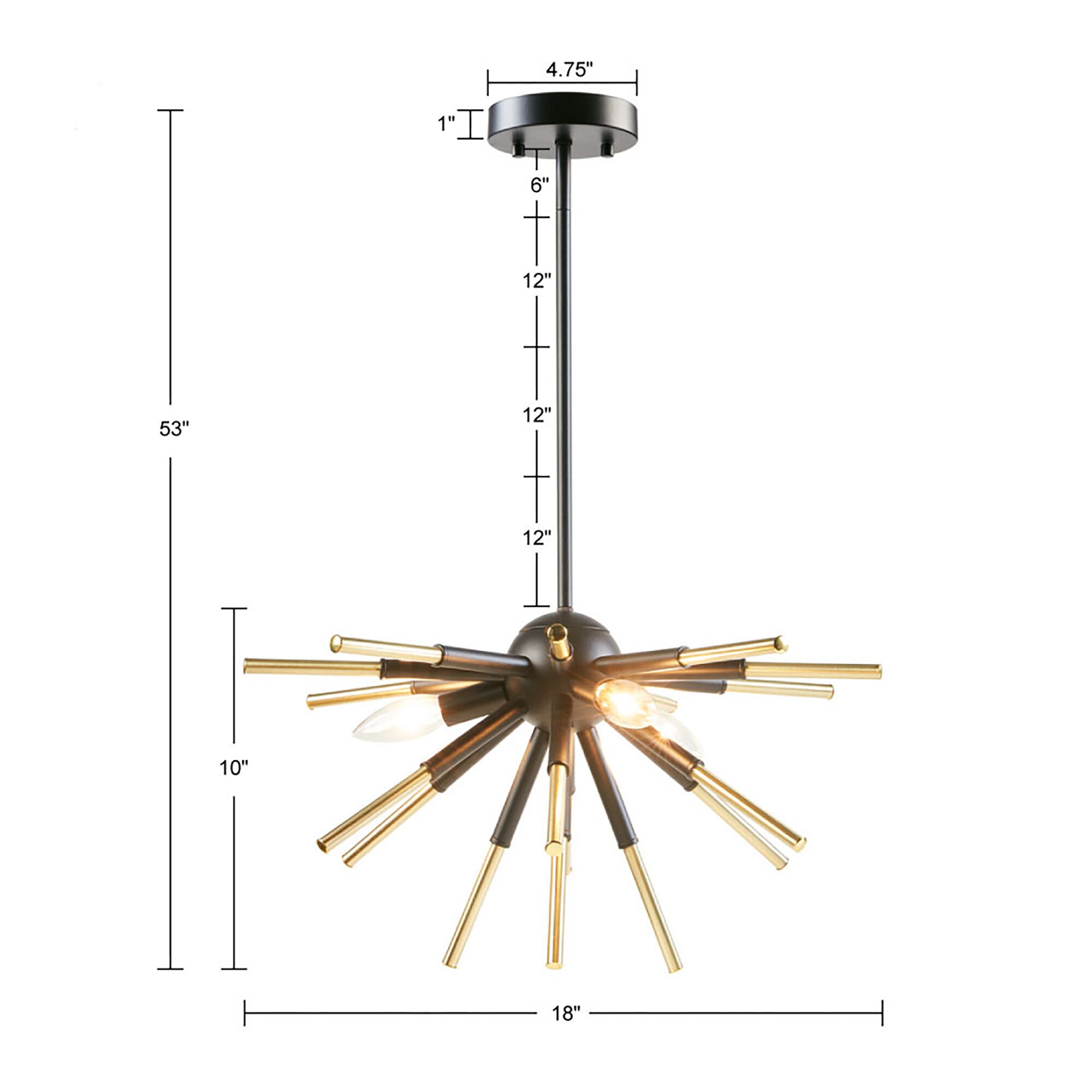 VOLTERRA 10153-07, Small LED Chandelier, Plated Brushed Gold
