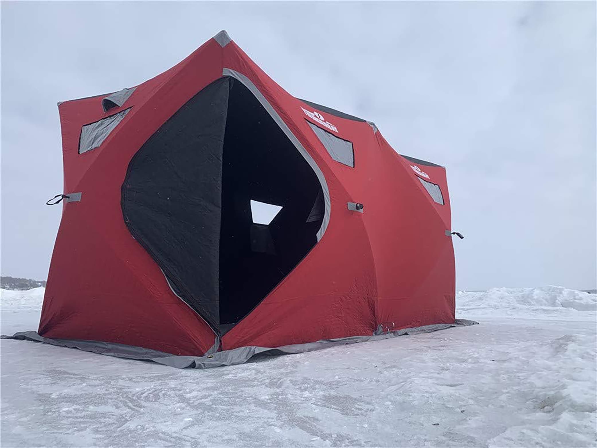 Tents And Shelters Hexagonal Winter Ice Fishing Tent Large Space Capacity 5  6 People Thickened Cotton Keep Warm With 2doors 6skylights 2air From  Chinastore07, $362.78