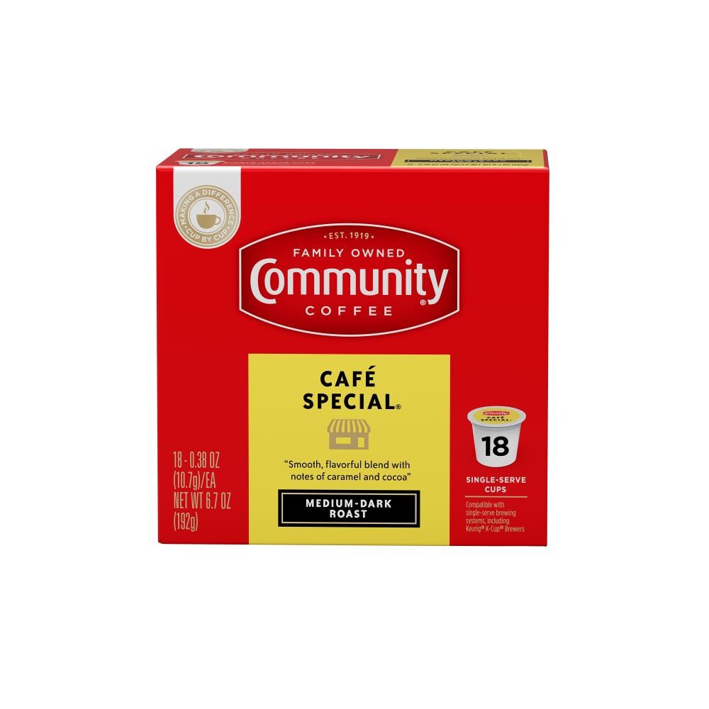 Community Coffee Community Coffee Cafe Special Medium-Dark Roast Single ...