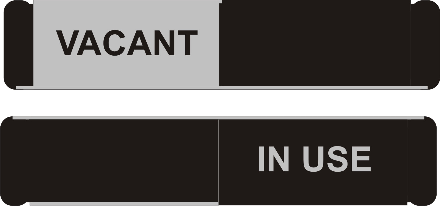 SECO OF138-255X52 Sliding Door Sign 2-in x 10-in Aluminum Business Sign