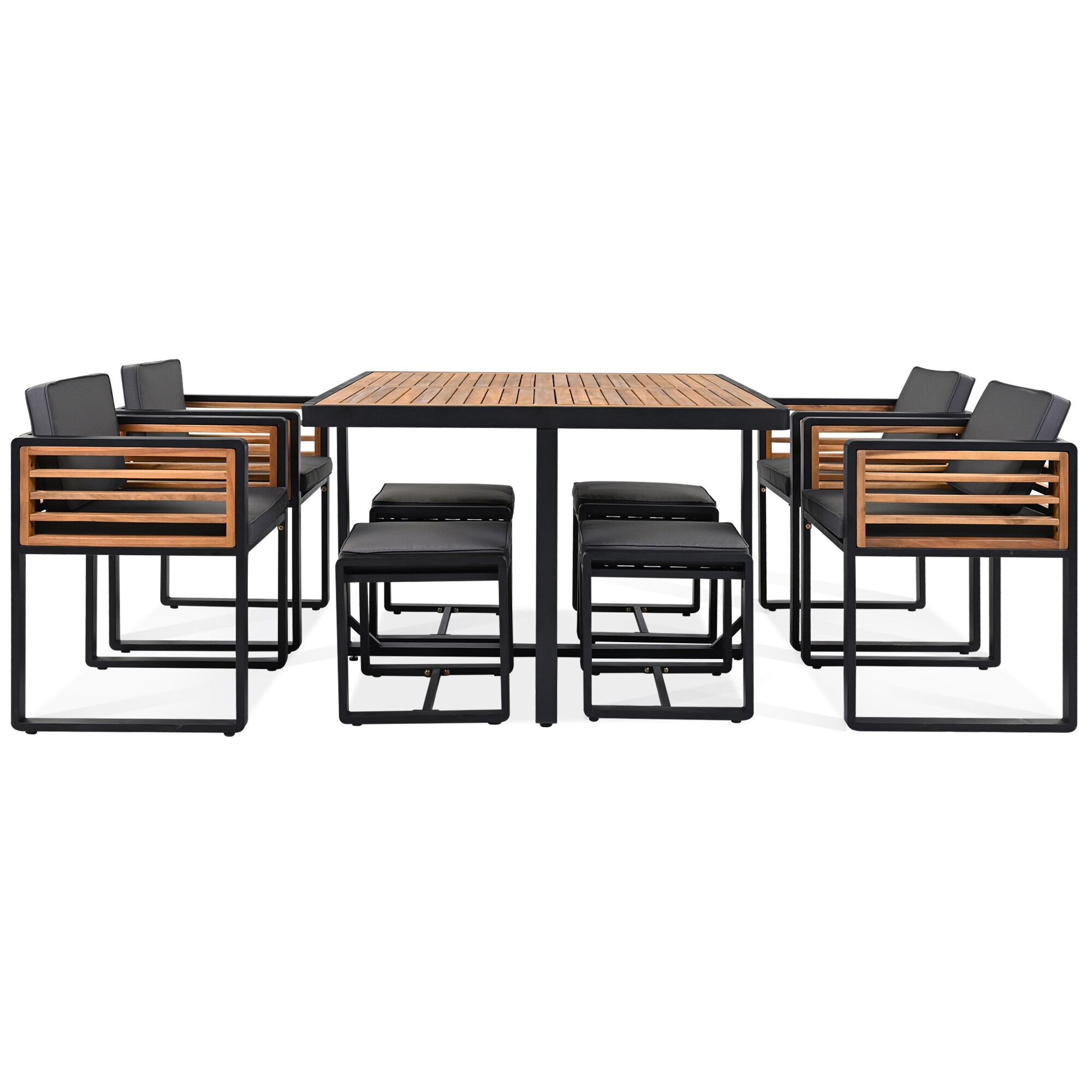 SINOFURN SYA010494GY Patio-Dining-Sets - View #3