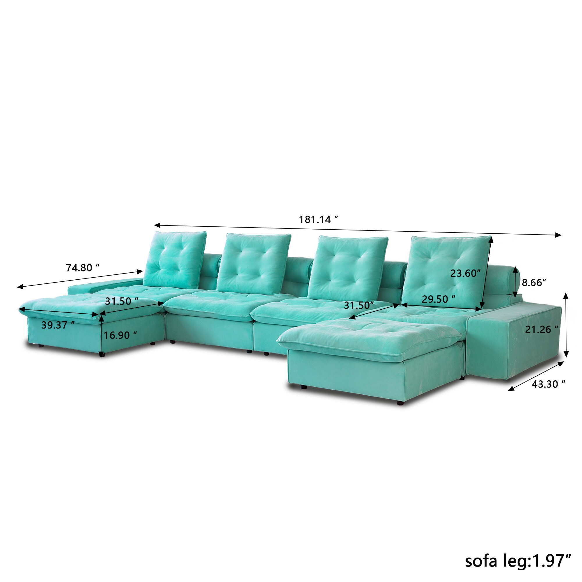 BuotiqHom DH-S4+2-136TB Sofas-Loveseats - View #8