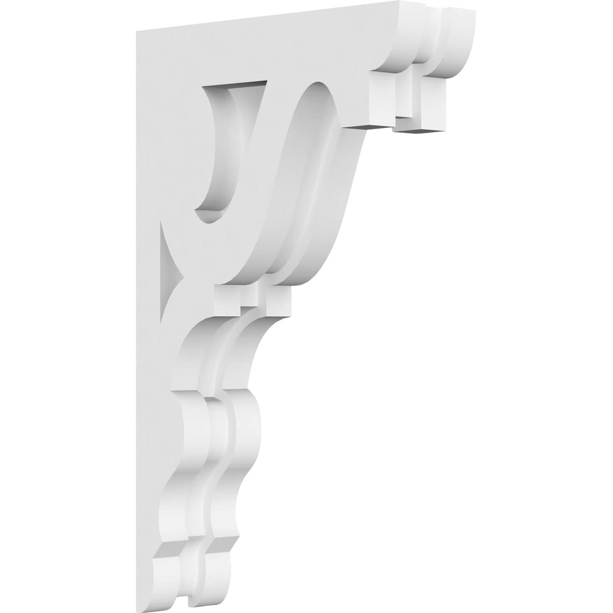 Ekena Millwork CORP01X06X10RB 1.875-in x 6-in x 10-in Robin Unfinished White PVC Paintable Corbel