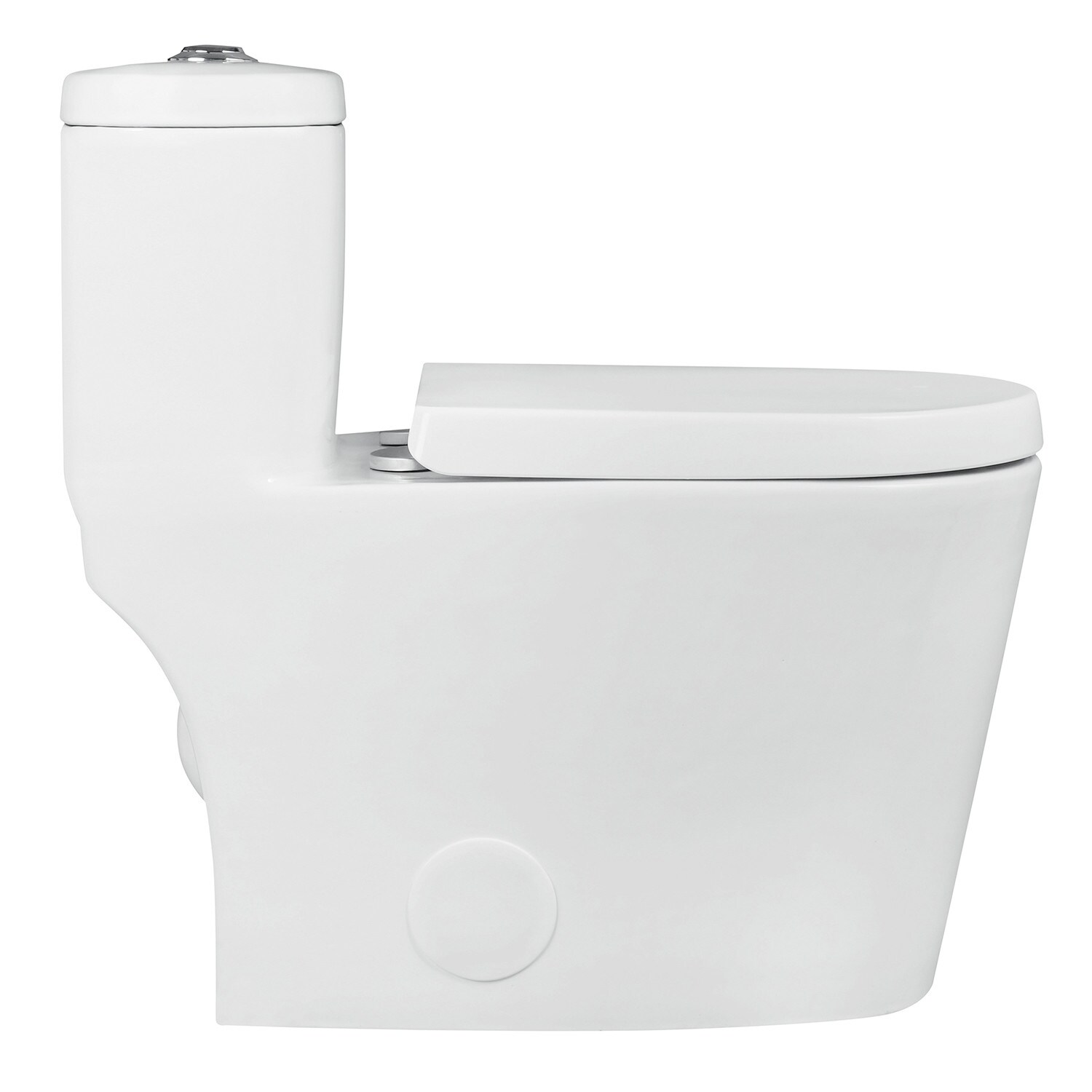 Kingston Brass Courtyard White Dual Flush Elongated Standard Height WaterSense Soft Close Toilet